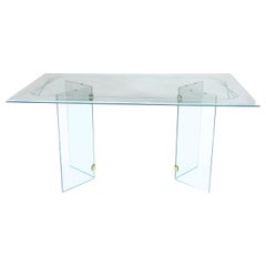 Pace Style Midcentury Glass Dining Table