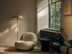 Pierre Paulin Pacha Lounge Chair-Fixed Pearl Gold Base/Karakorum001 for Gubi