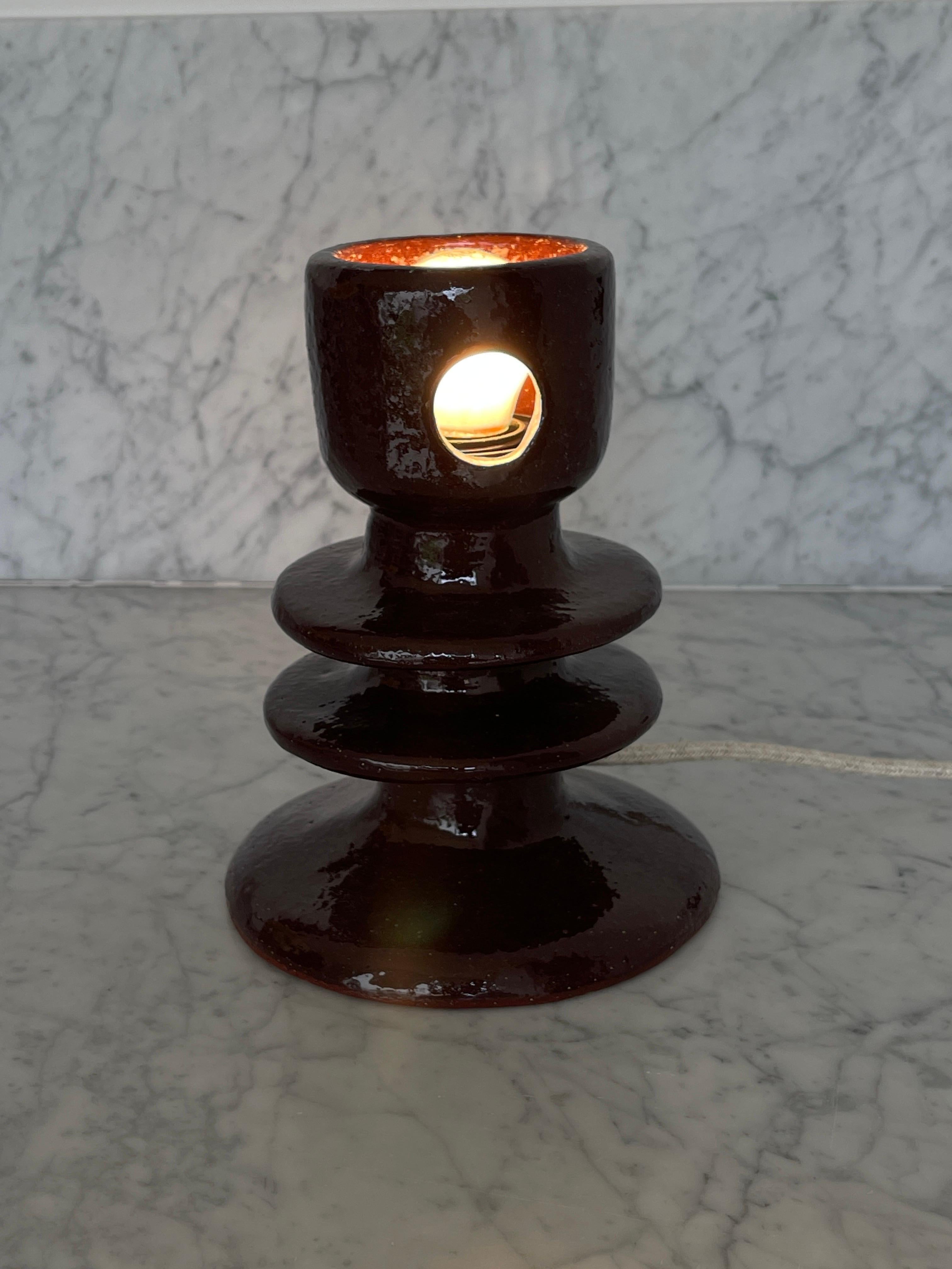 Contemporary Pachamama II lamp by Mariela Ceramica