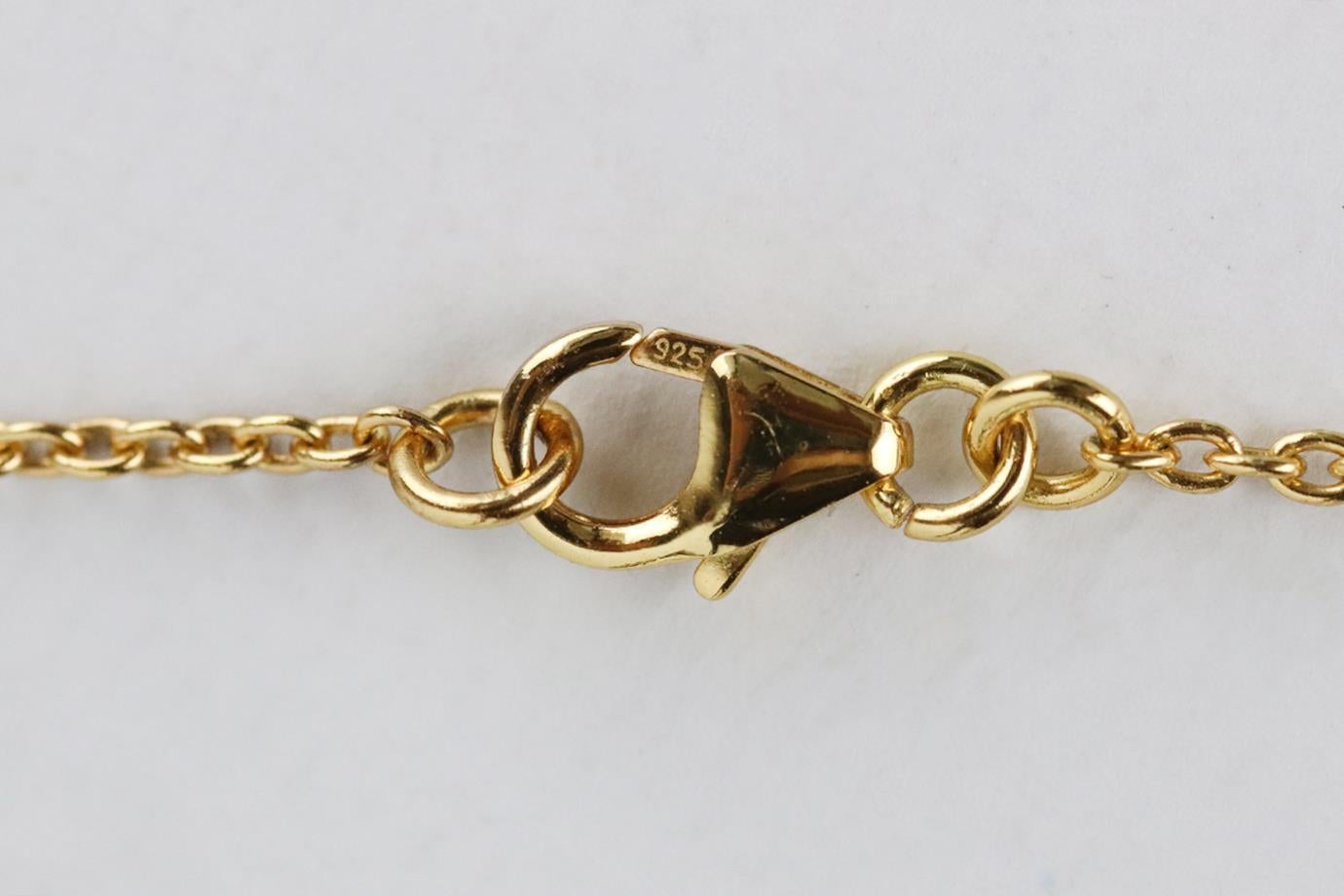 Pacharee H Collar de perlas doradas Marrón