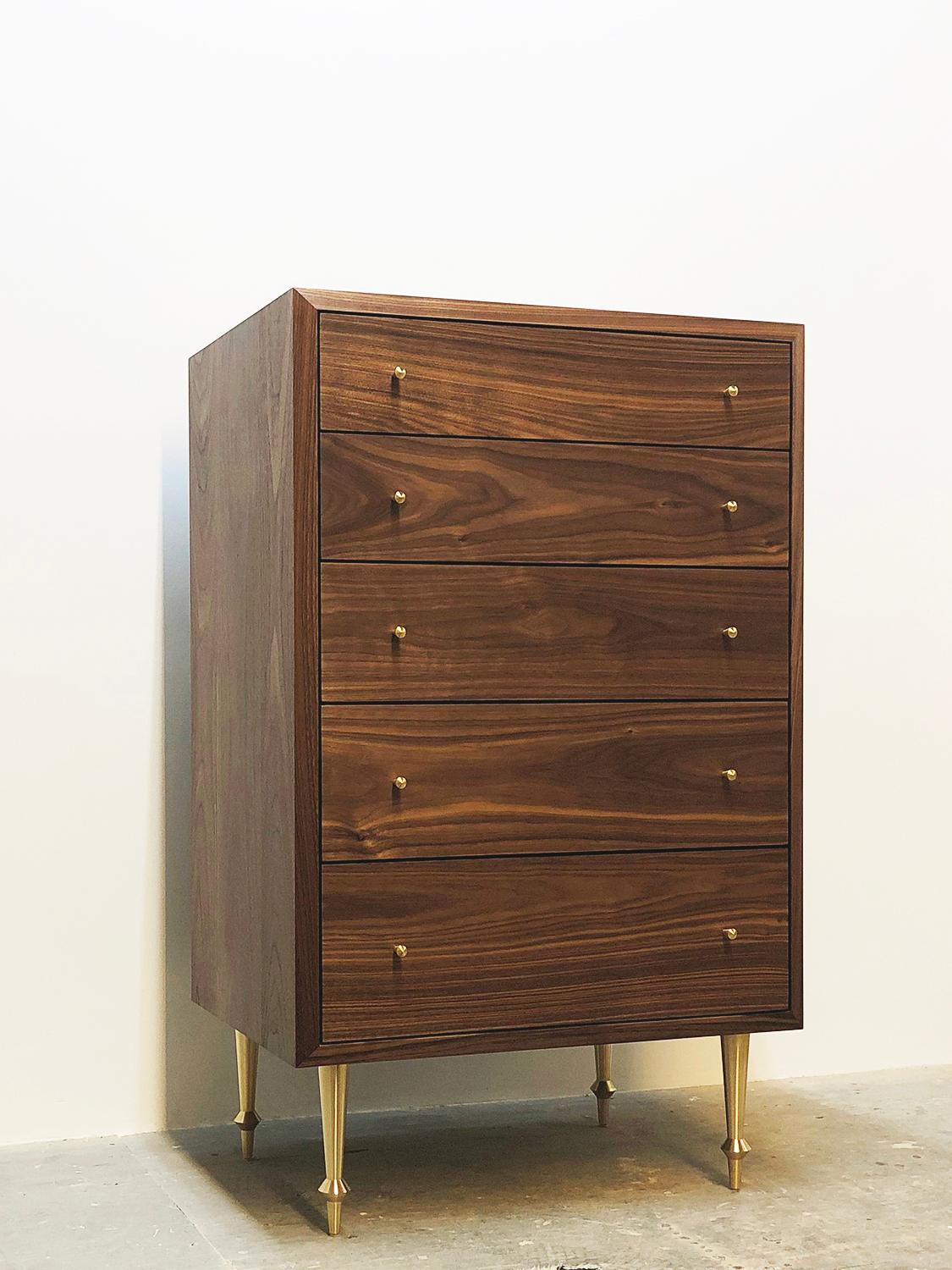 Modern Pacific Dresser in Natural Walnut by Volk For Sale