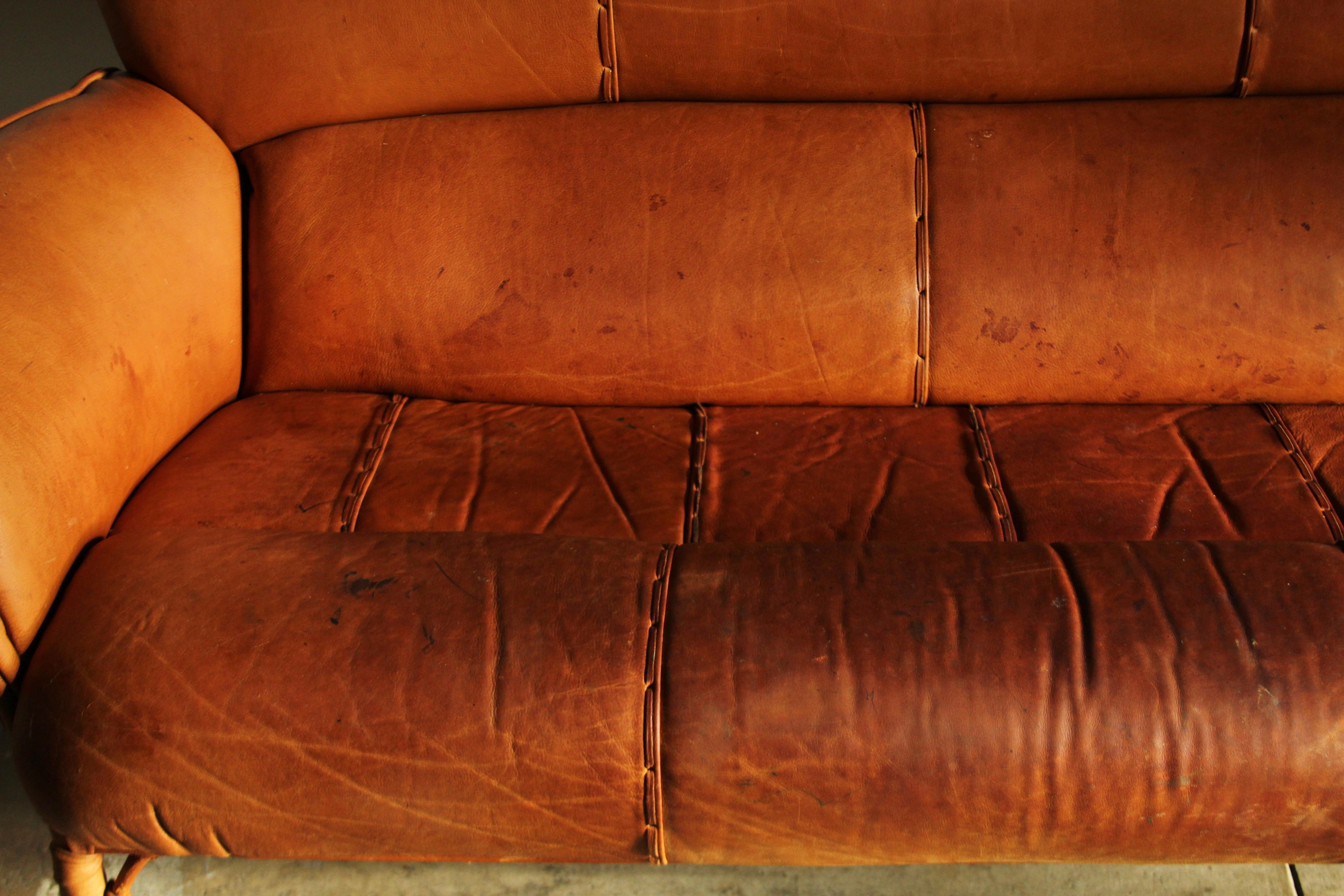 New Zealand Pacific Green Cognac Distressed Leather 