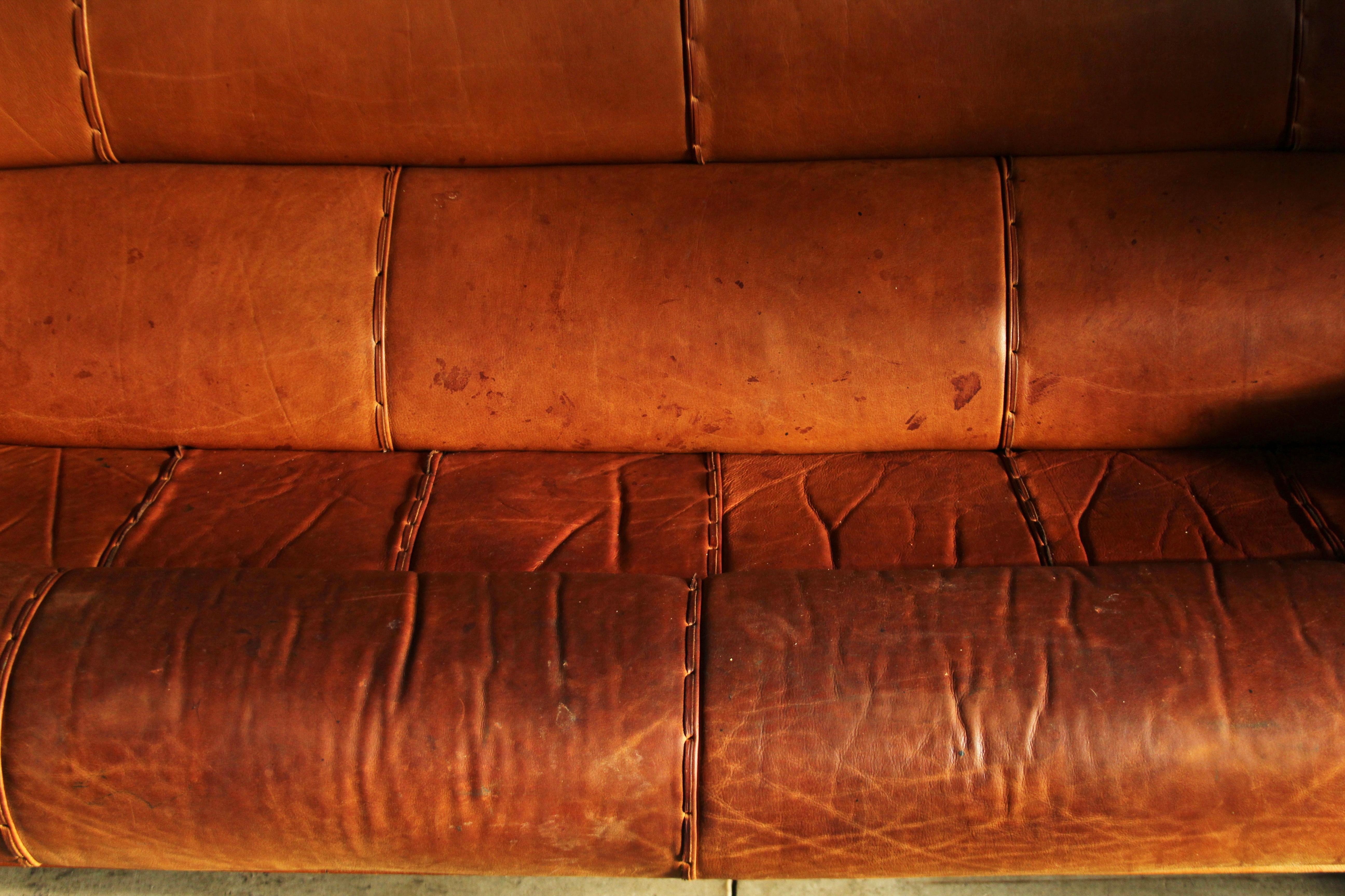 Pacific Green Cognac Distressed Leather 