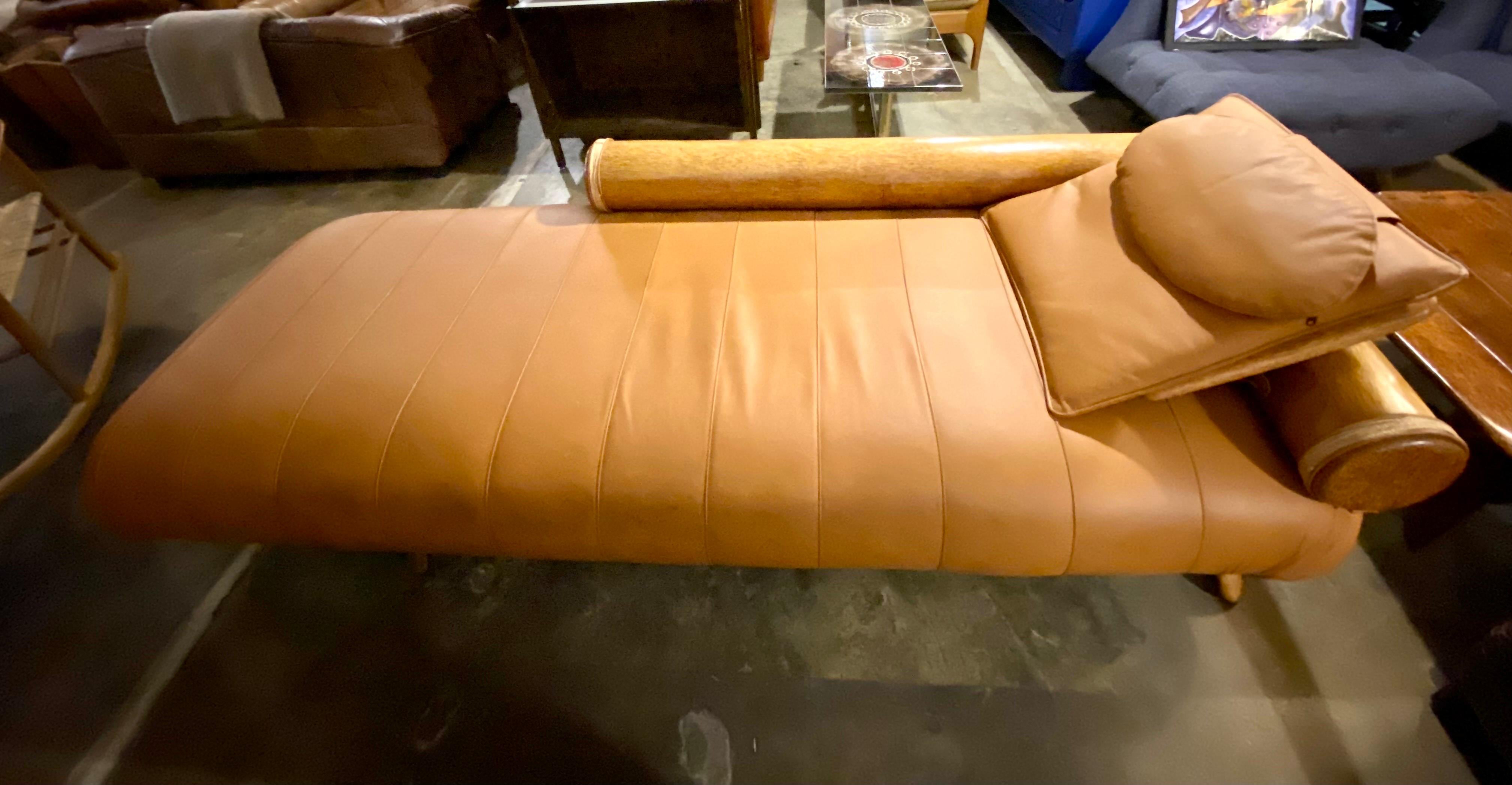 Leather Pacific Green Daybed, Australia, Circa 1990s For Sale