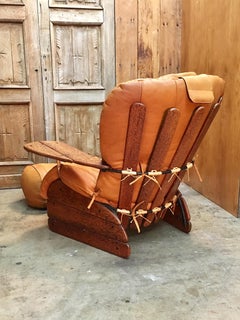 Pacific Green Havana Lounge Chairs with Ottomans