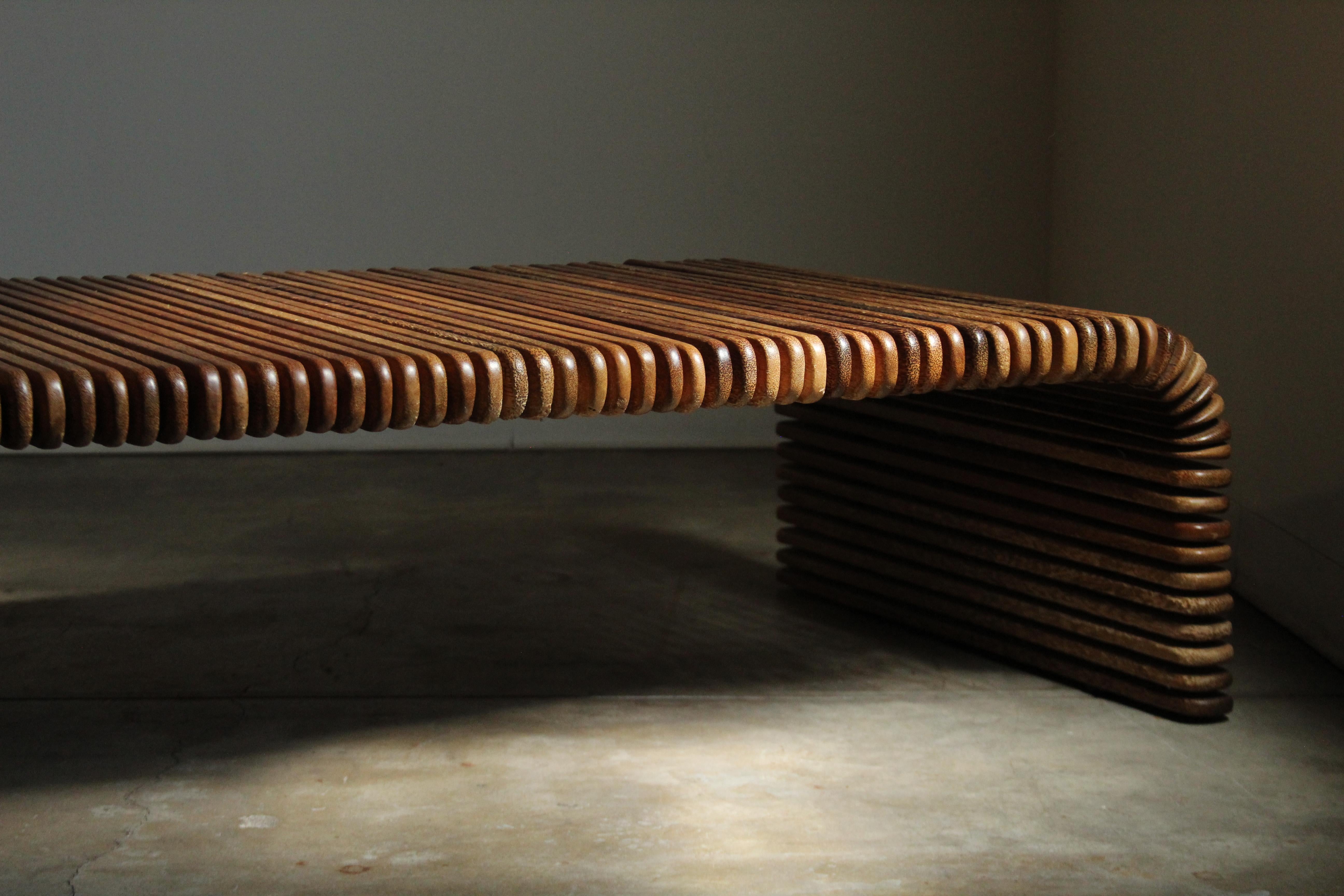 Pacific Green Large Scale Slatted Palmwood 