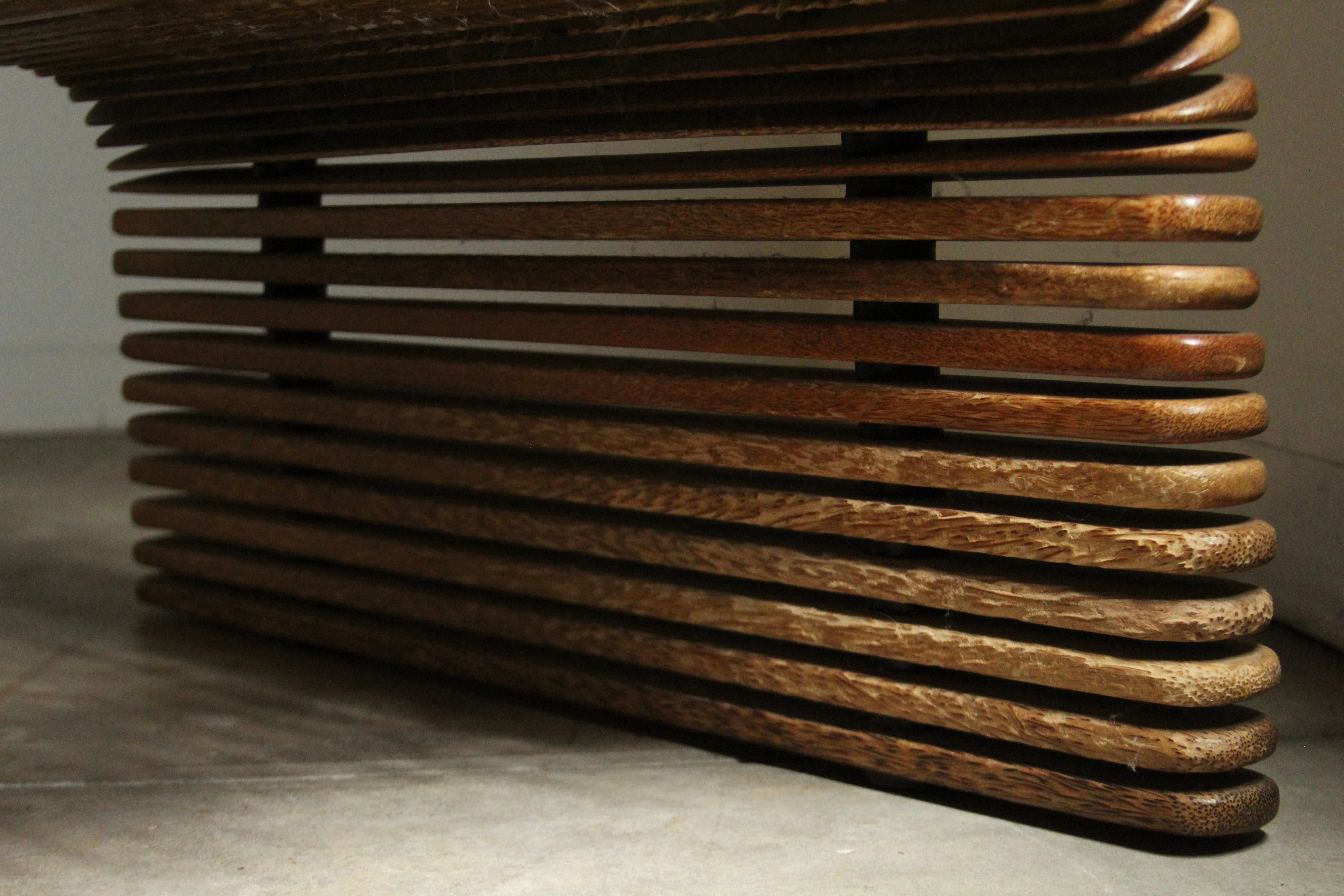 Pacific Green Large Scale Slatted Palmwood 