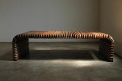 Pacific Green Large Scale Slatted Palmwood "Hawaiian" Coffee Table, 2000s