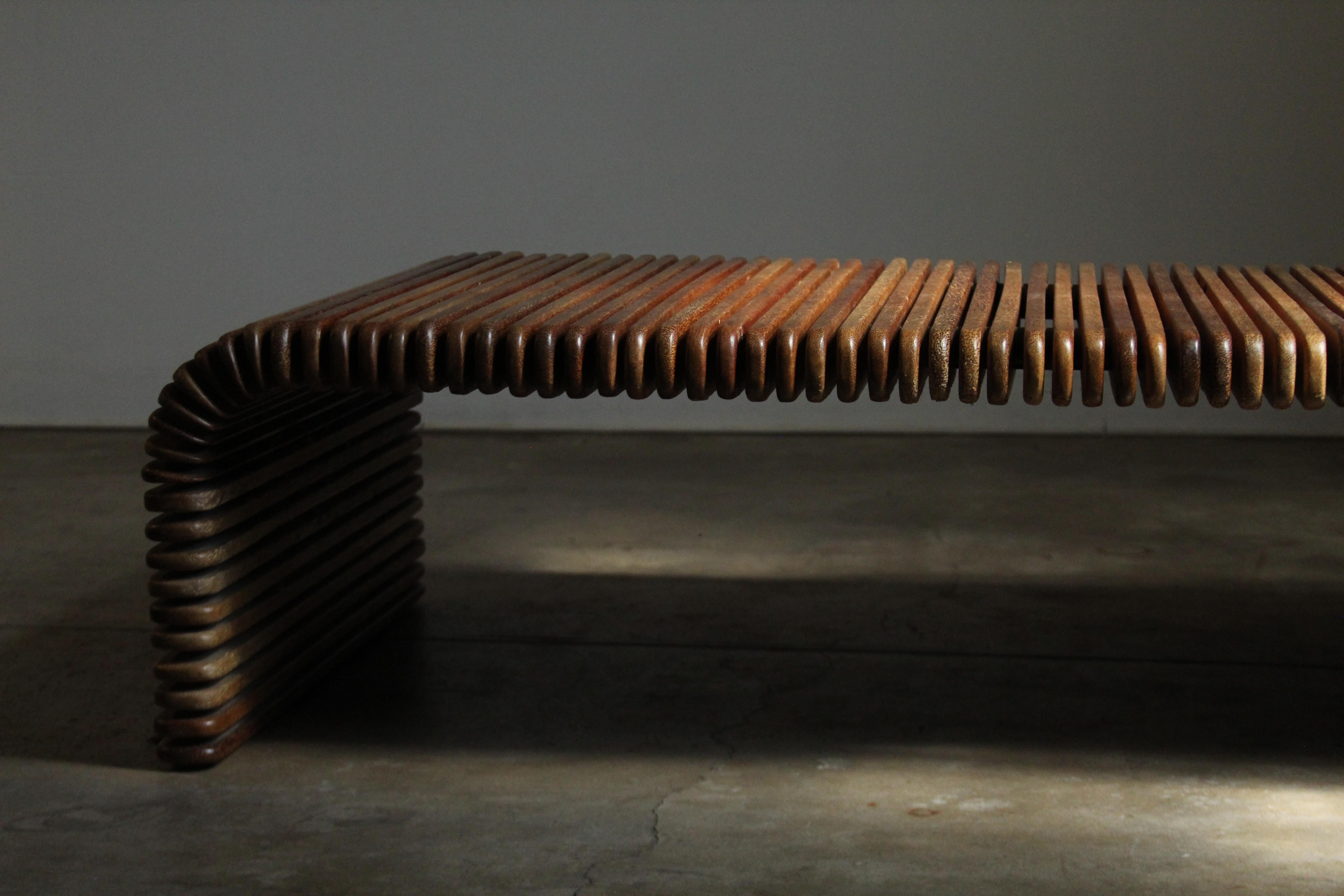 Australian Pacific Green Large Scale Slatted Palmwood 