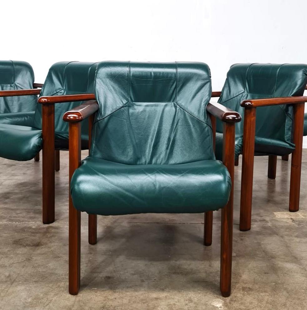 Australian Pacific Green late 70's Palmwood Dining Suite For Sale