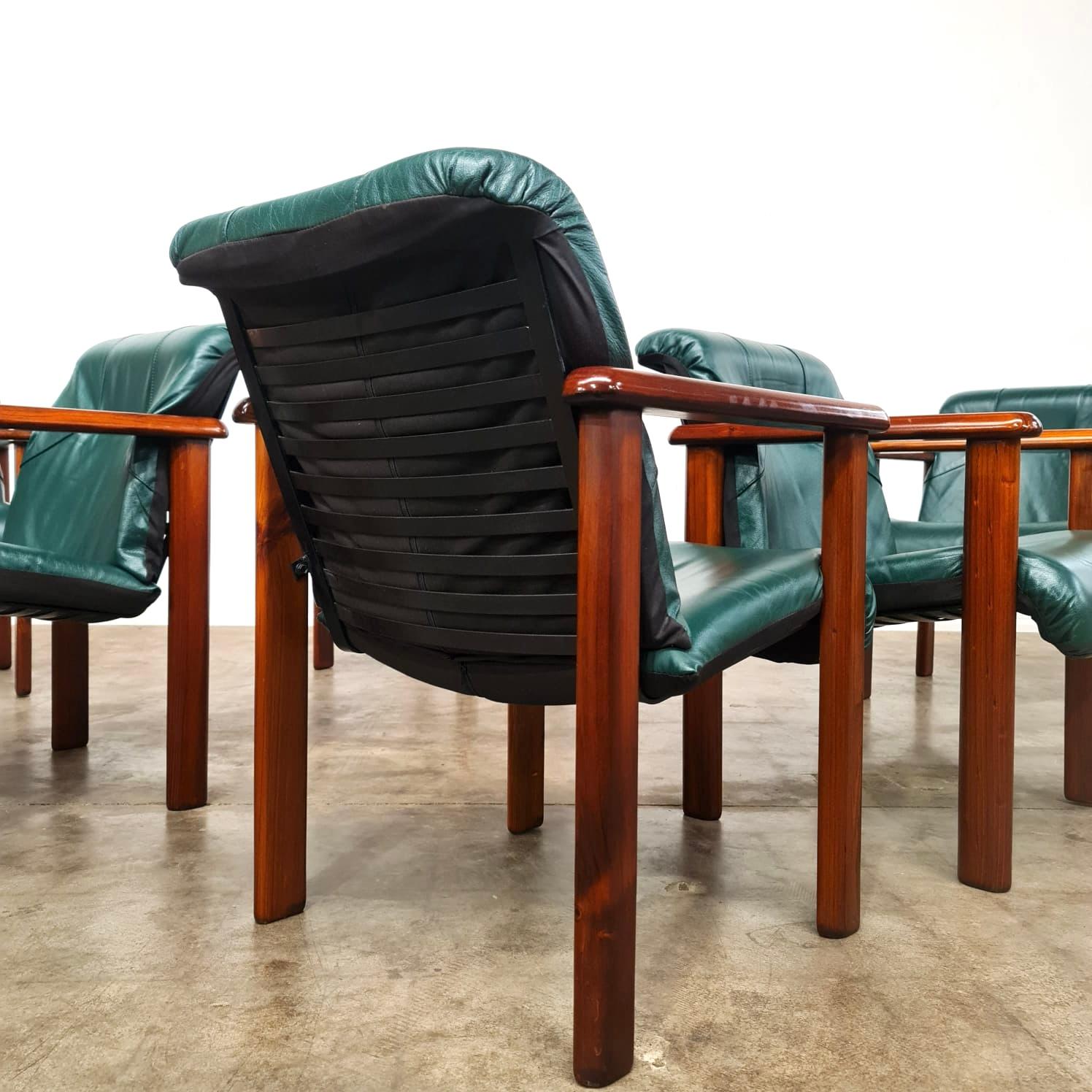 Late 20th Century Pacific Green late 70's Palmwood Dining Suite For Sale