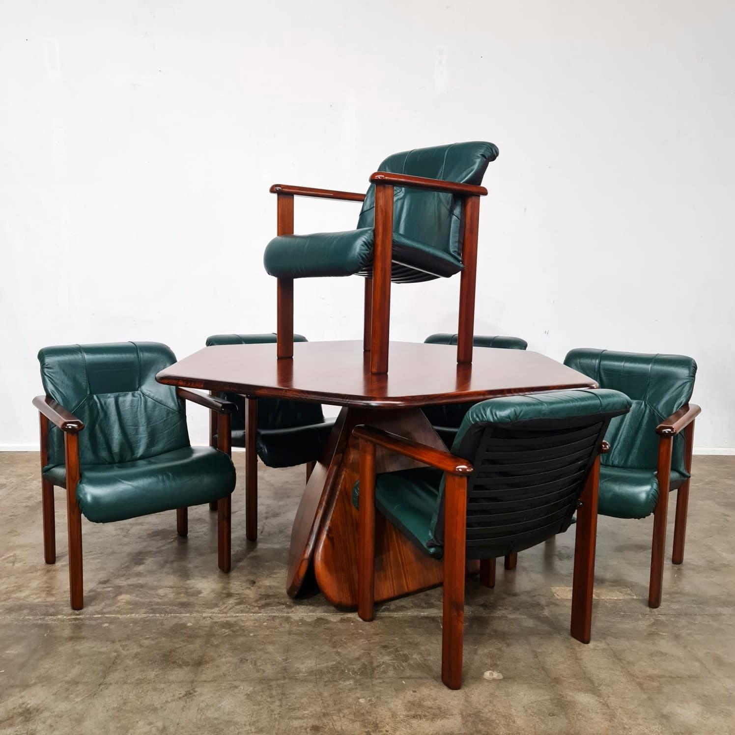 Pacific Green late 70's Palmwood Dining Suite For Sale 2