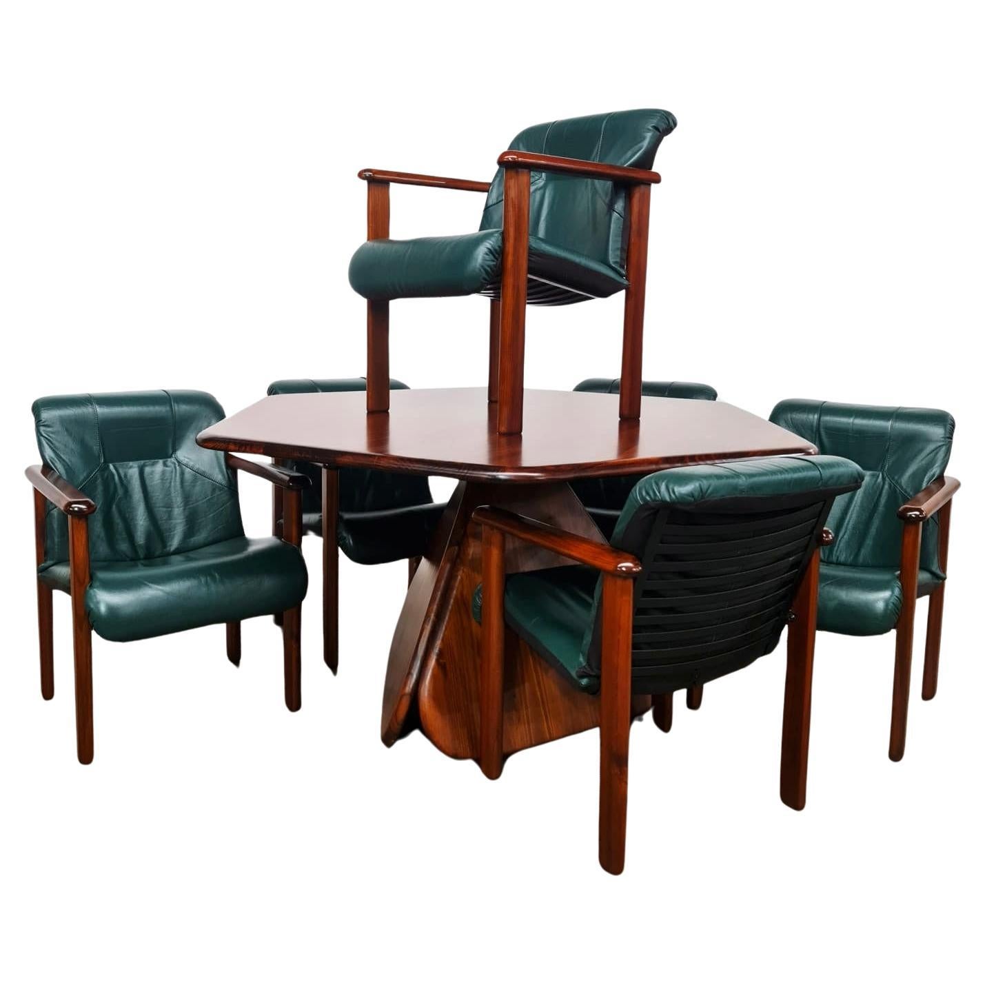 Pacific Green late 70's Palmwood Dining Suite For Sale