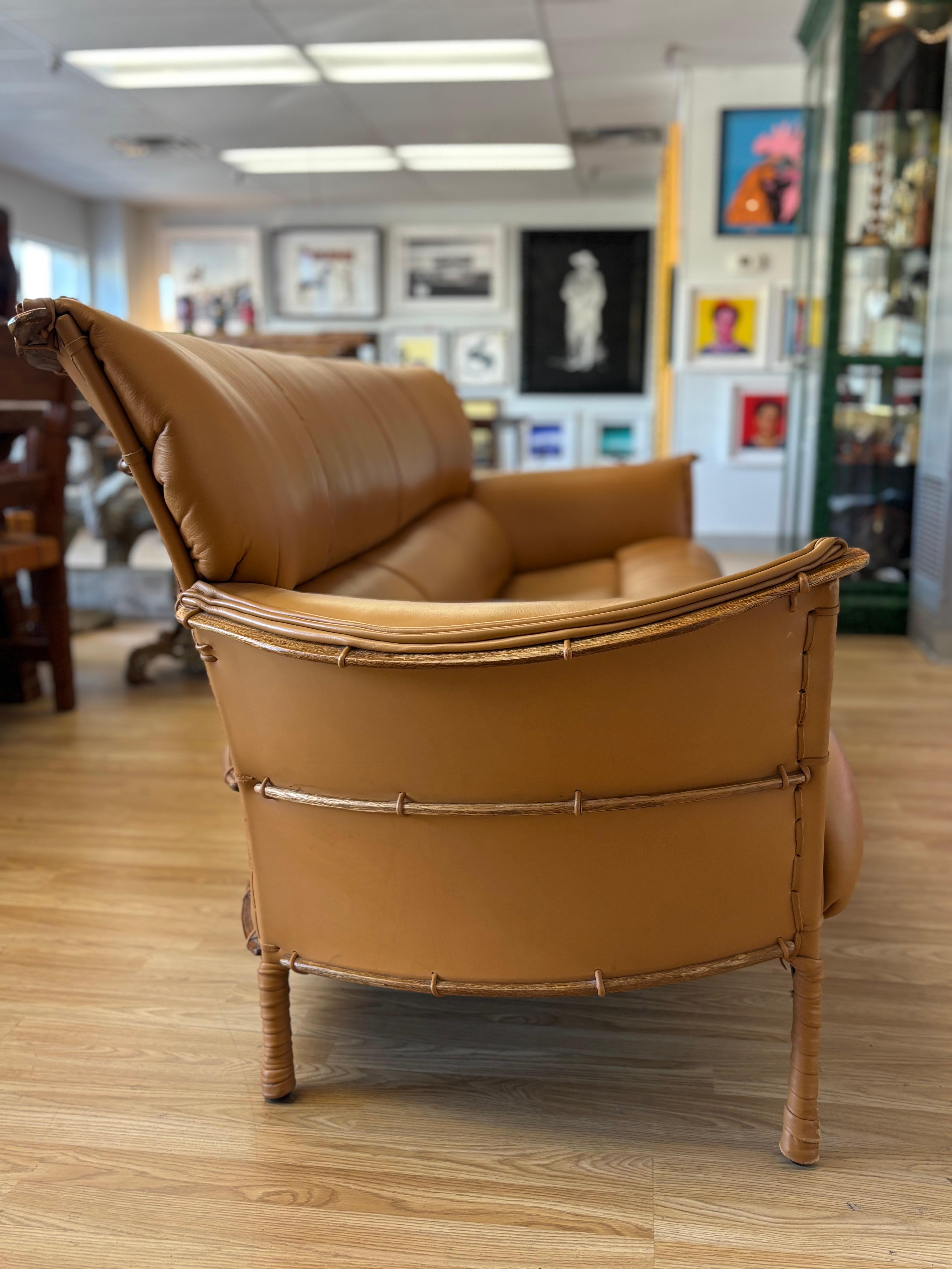 Australien Canapé en cuir Pacific Green, Australie, circa 1990