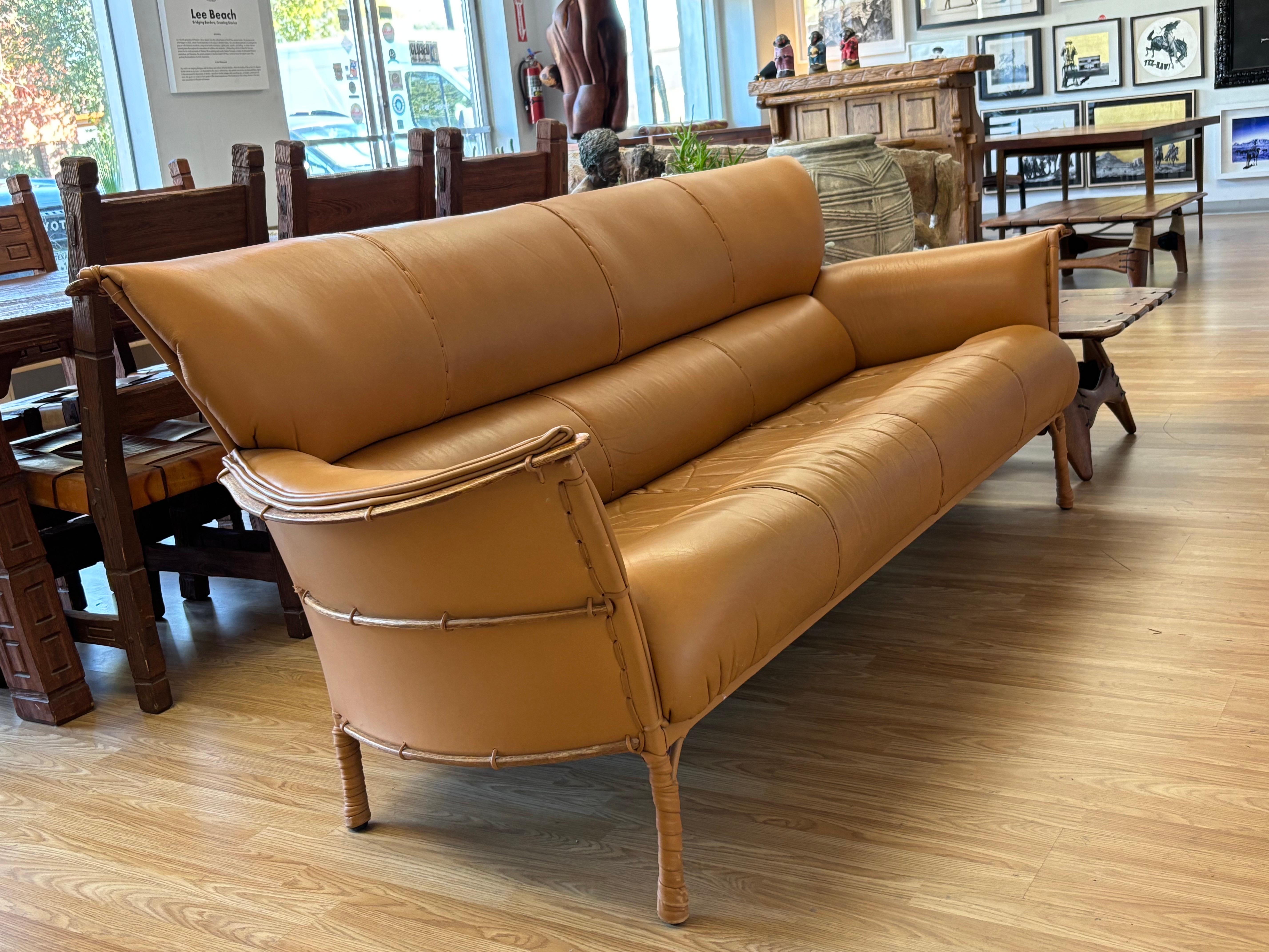 Canapé en cuir Pacific Green, Australie, circa 1990 2