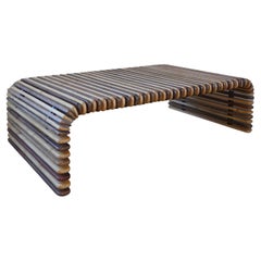 Pacific Green Palmwood Waterfall Coffee Table