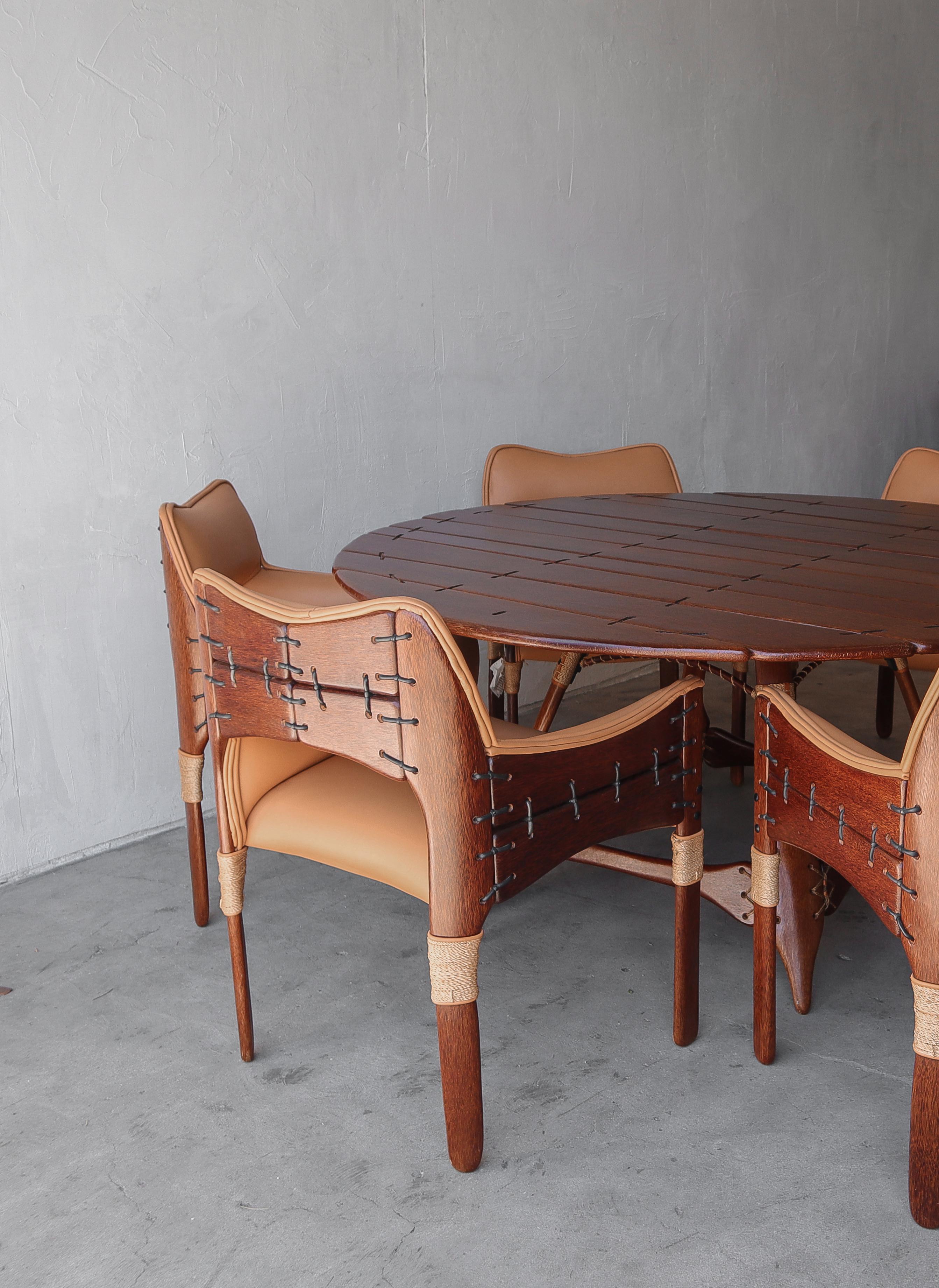 Pacific Green Round Navajo Dining Table In Excellent Condition In Las Vegas, NV