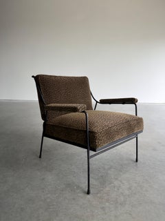 Sillón de salón «Pacific Iron» de mediados de siglo, diseñado por Milo Baughman