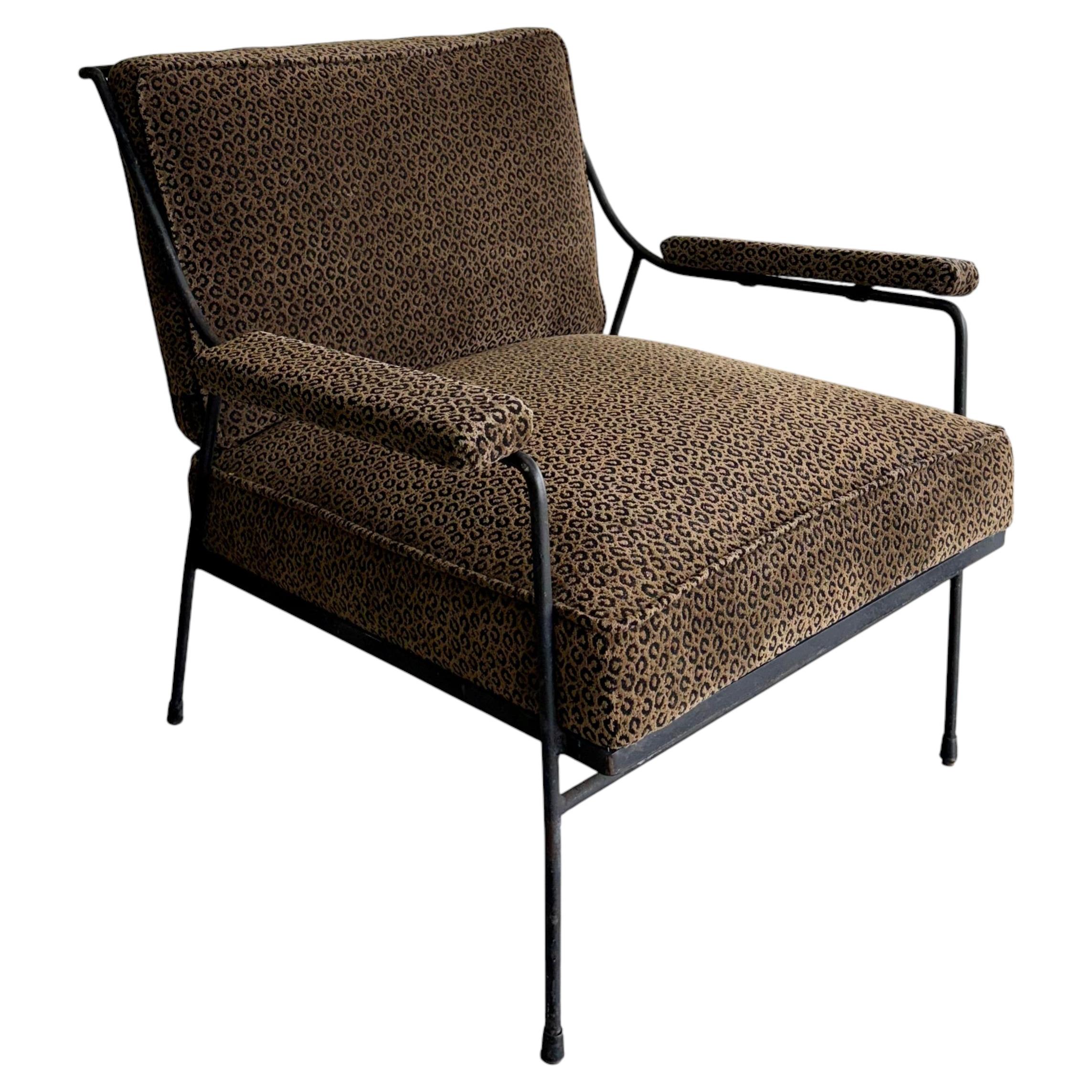 Poltrona lounge Pacific Iron Mid Century di Milo Baughman