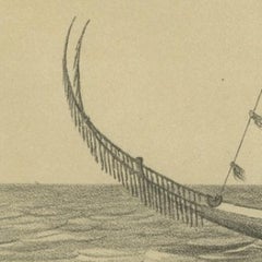 Pacific Island Ethnography – Canoe, Architecture & Costume, Antique Print c.1890