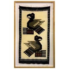 Pacific Northwest Coast Native American Haida Tlingit Framed Blanket Rug
