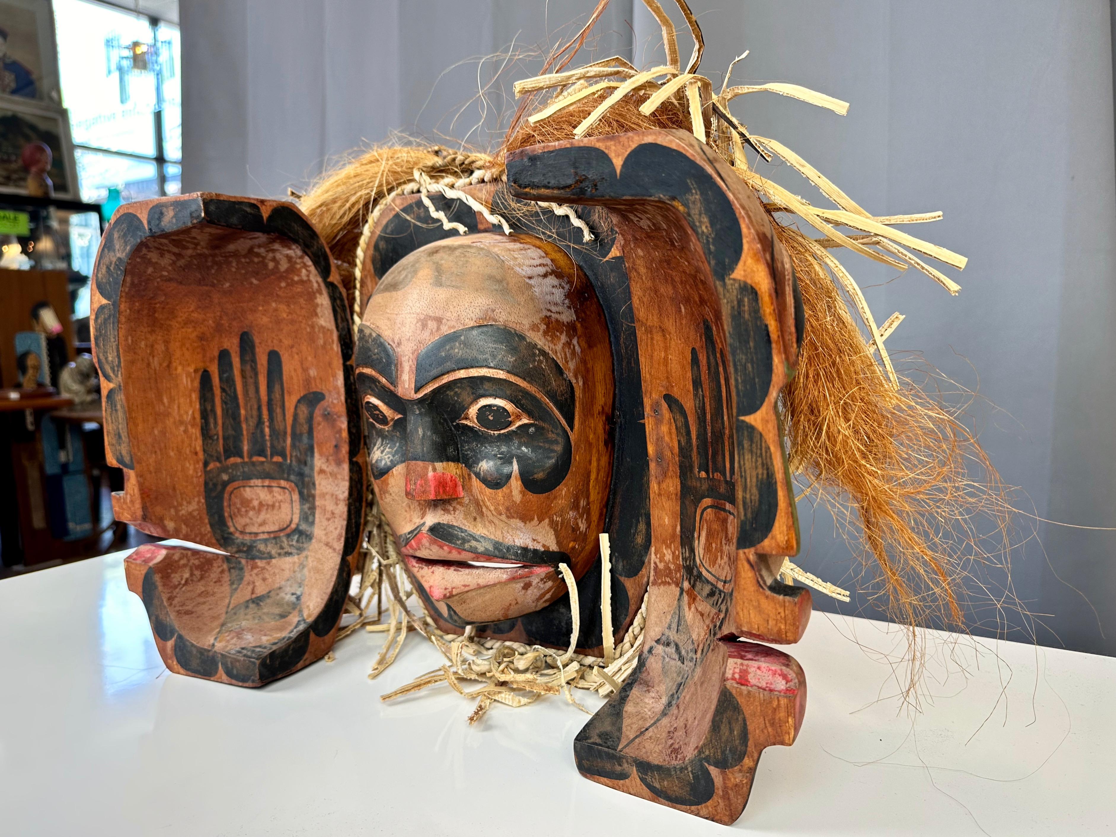 Pacific Northwest First Nations Kwakuitl Transformation or Opening Mask, 1970s 3
