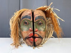 Pacific Northwest First Nations Kwakuitl Transformation or Opening Mask, 1970s