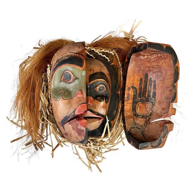 Pacific Northwest First Nations Kwakuitl Transformation or Opening Mask ...