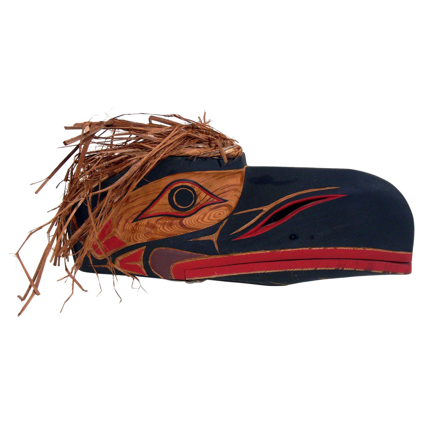 Pacific Northwest Native Raven Sculpture by Emile Thibert For Sale