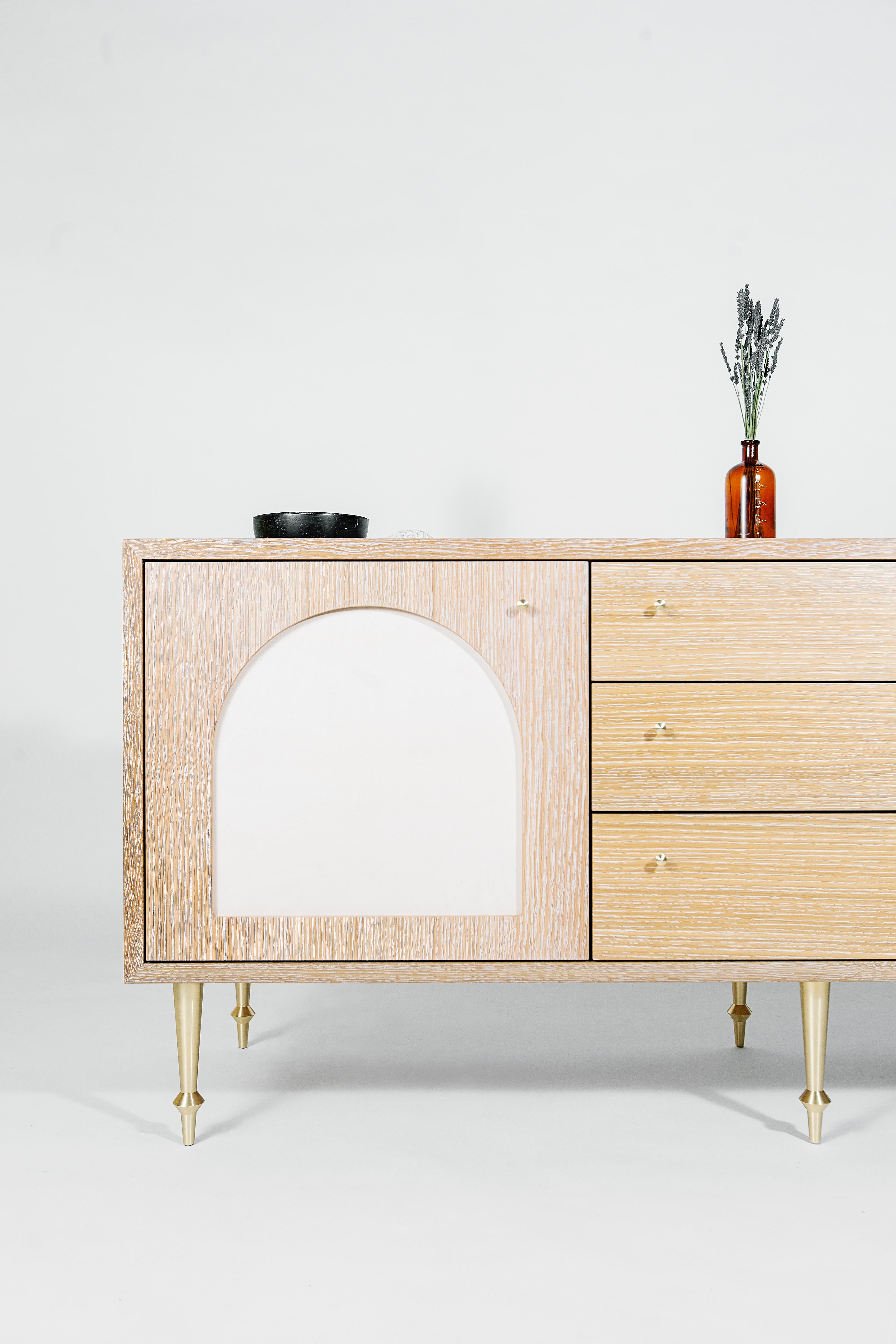 Brass Pacific Sideboard by Volk For Sale