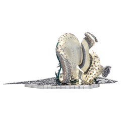 Pacific Table Lamp, Acrylic Pearl Beads and Nylon Thread by Lady Sister