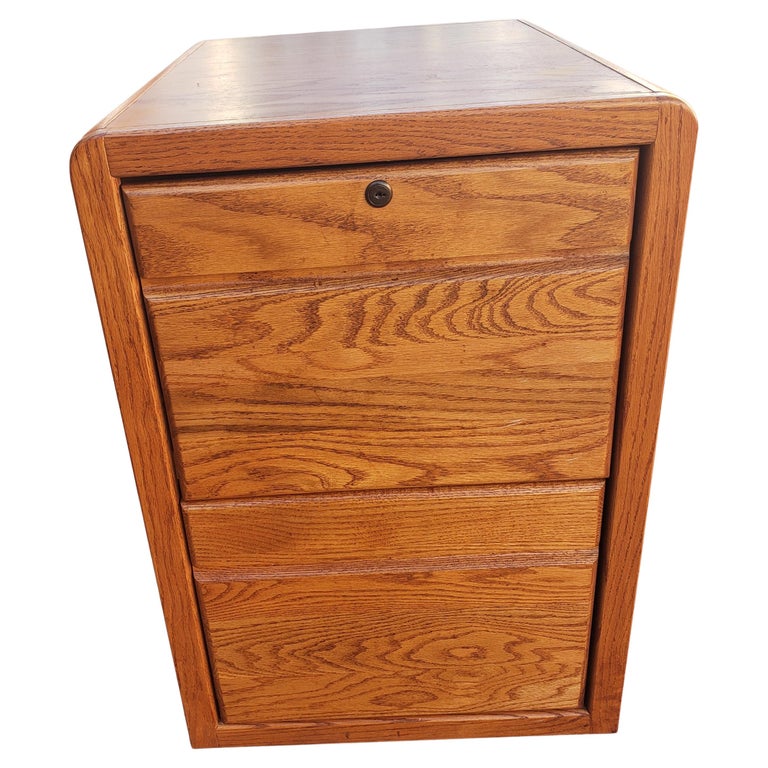 Pacific Tambour 2Drawer Oak Waterfall Legal and Letter Size Filing