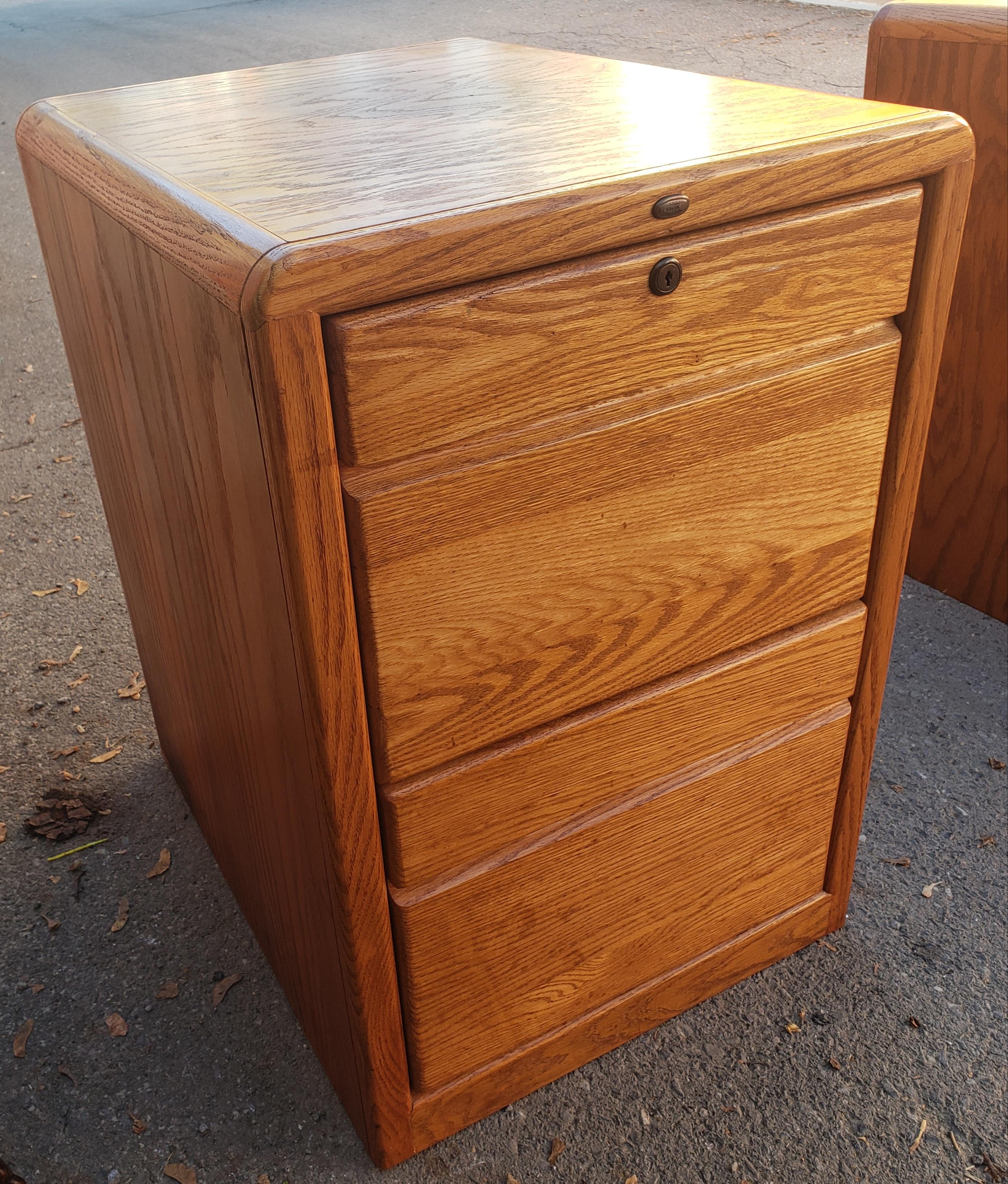 Pacific Tambour 2-Drawer Oak Waterfall Legal and Letter Size Filing Cabinet 7