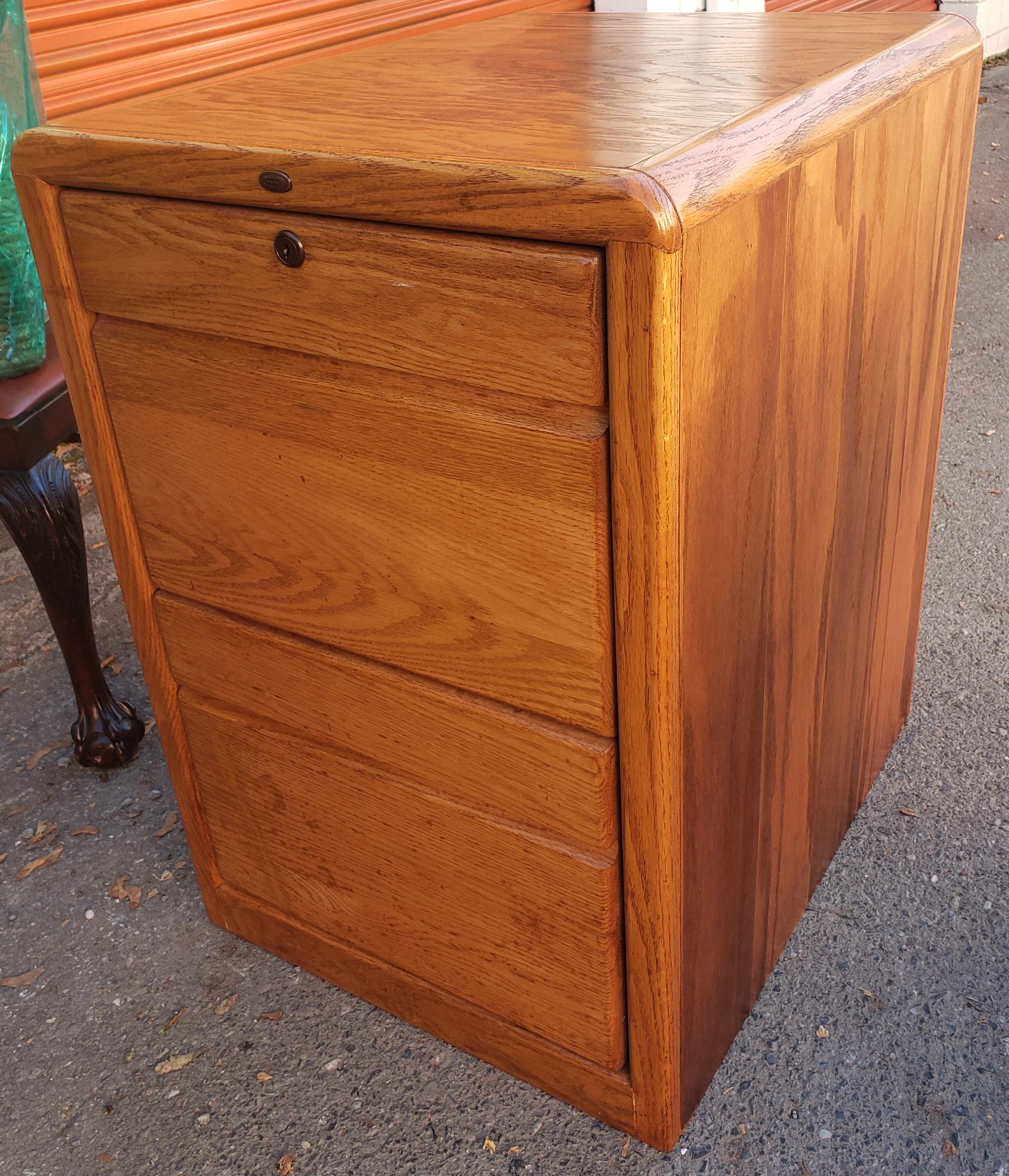 Pacific Tambour 2-Drawer Oak Waterfall Legal and Letter Size Filing Cabinet 8