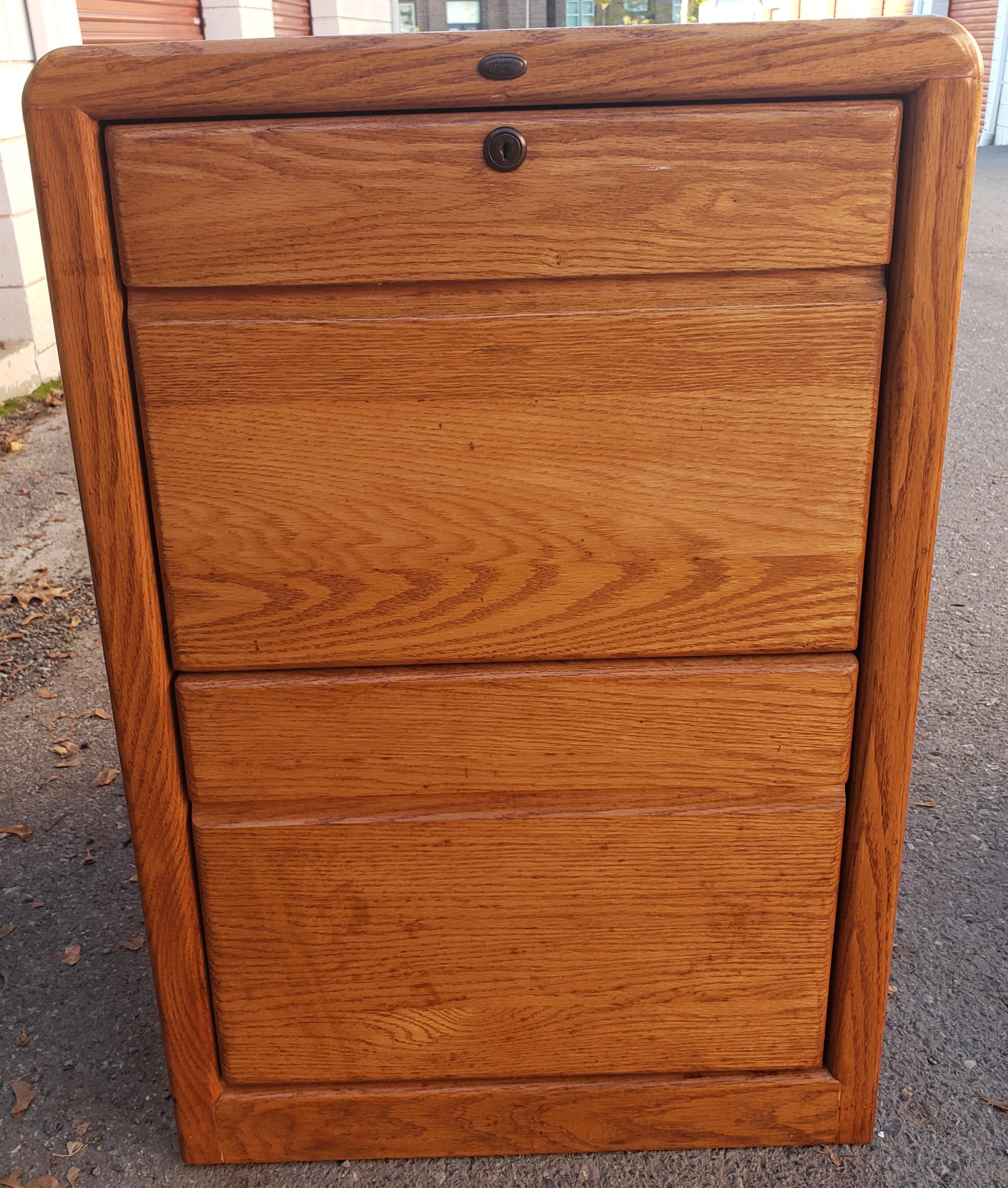 Pacific Tambour 2-Drawer Oak Waterfall Legal and Letter Size Filing Cabinet 10