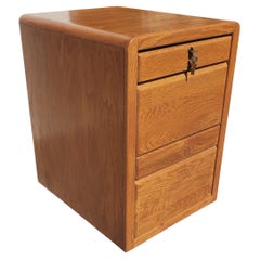 Pacific Tambour 2-Drawer Oak Waterfall Legal and Letter Size Filing Cabinet