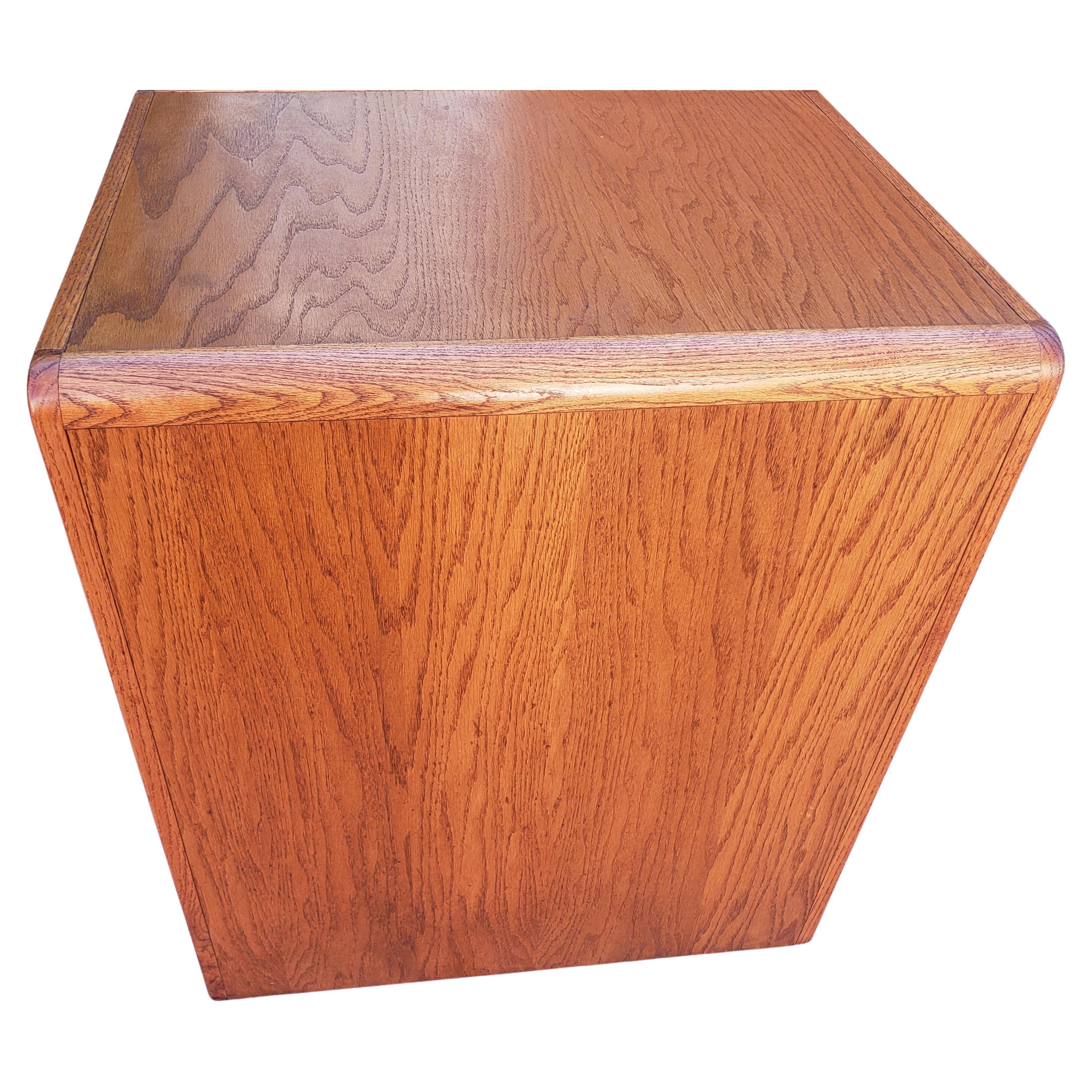 American Pacific Tambour 2-Drawer Oak Waterfall Legal and Letter Size Filing Cabinet