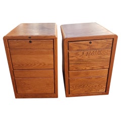 Pacific Tambour 2-Drawer Oak Waterfall Legal and Letter Size Filing Cabinet