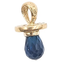 Pacifier Topaz Pendant in 10k Yellow Gold