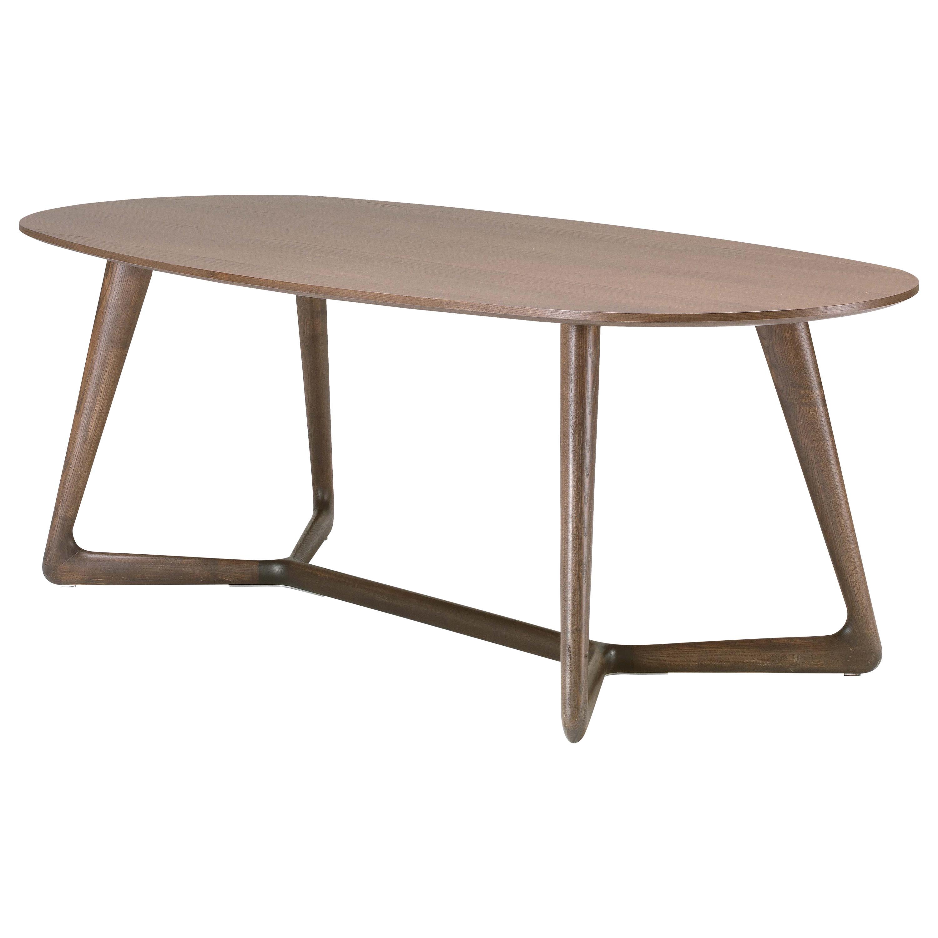 Pacini & Cappellini Cover Dining Table in Bronze Wood by Giuliano Cappellettii For Sale