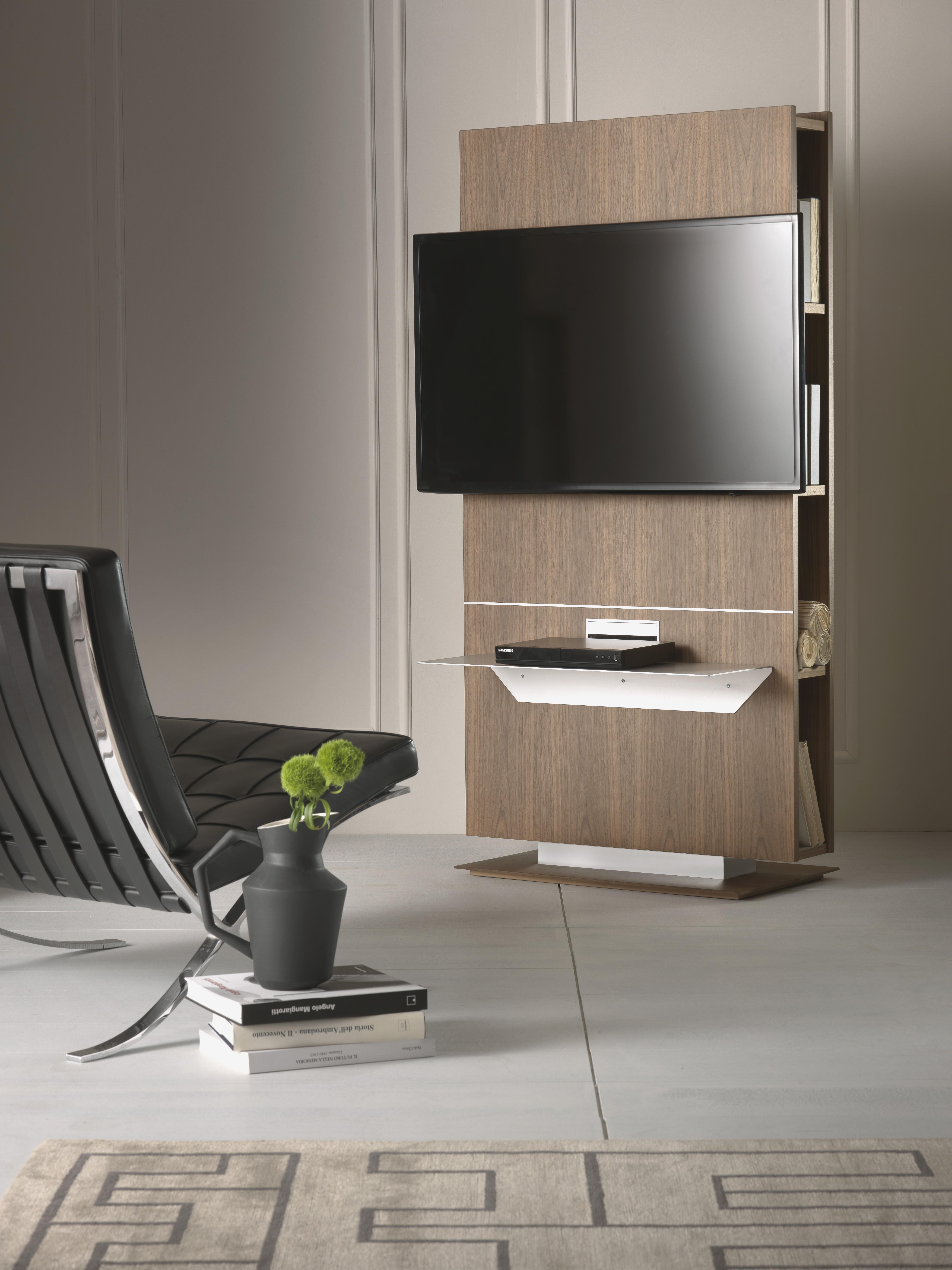 Modern Pacini & Cappellini Lounge TV Stand in Veneered Ashwood by Fabio Rebosio For Sale