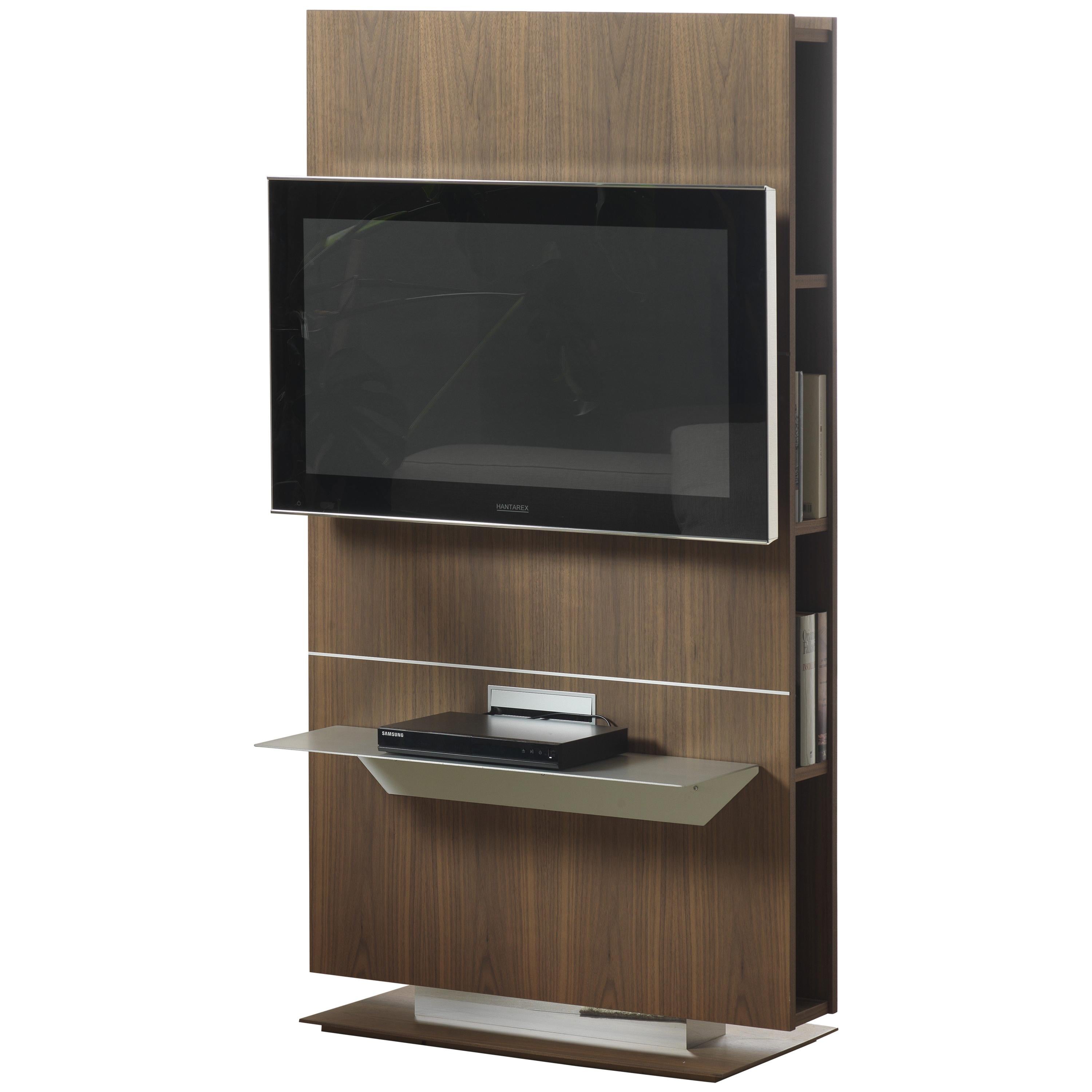 Pacini & Cappellini Lounge TV Stand in Veneered Ashwood by Fabio Rebosio For Sale