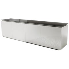 Pacini & Cappellini Maddy Cupboard in White Lacquered Wood with Black Top