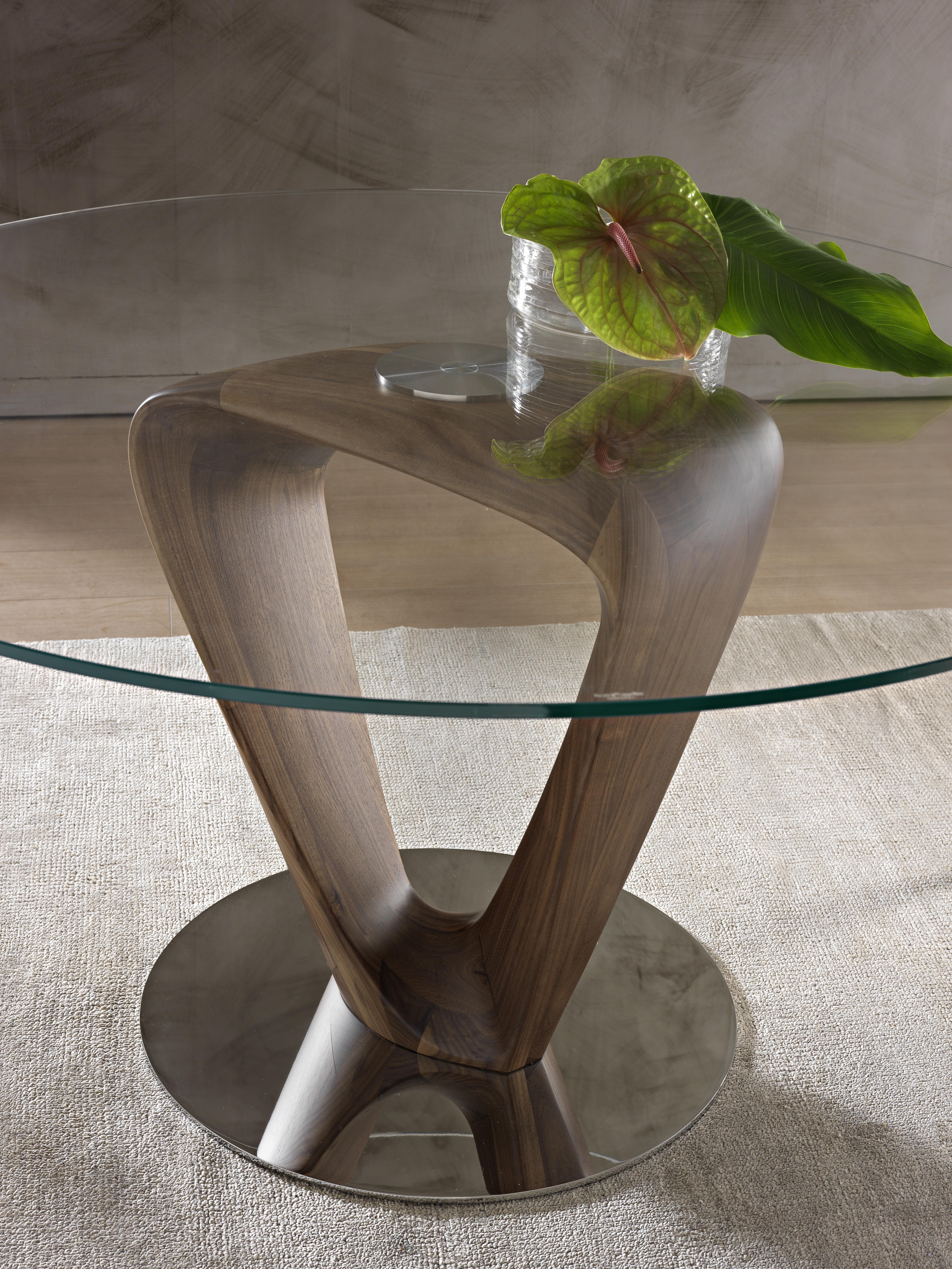 Modern Pacini & Cappellini Mobius Dining Table in Glass by Stefano Bigi For Sale
