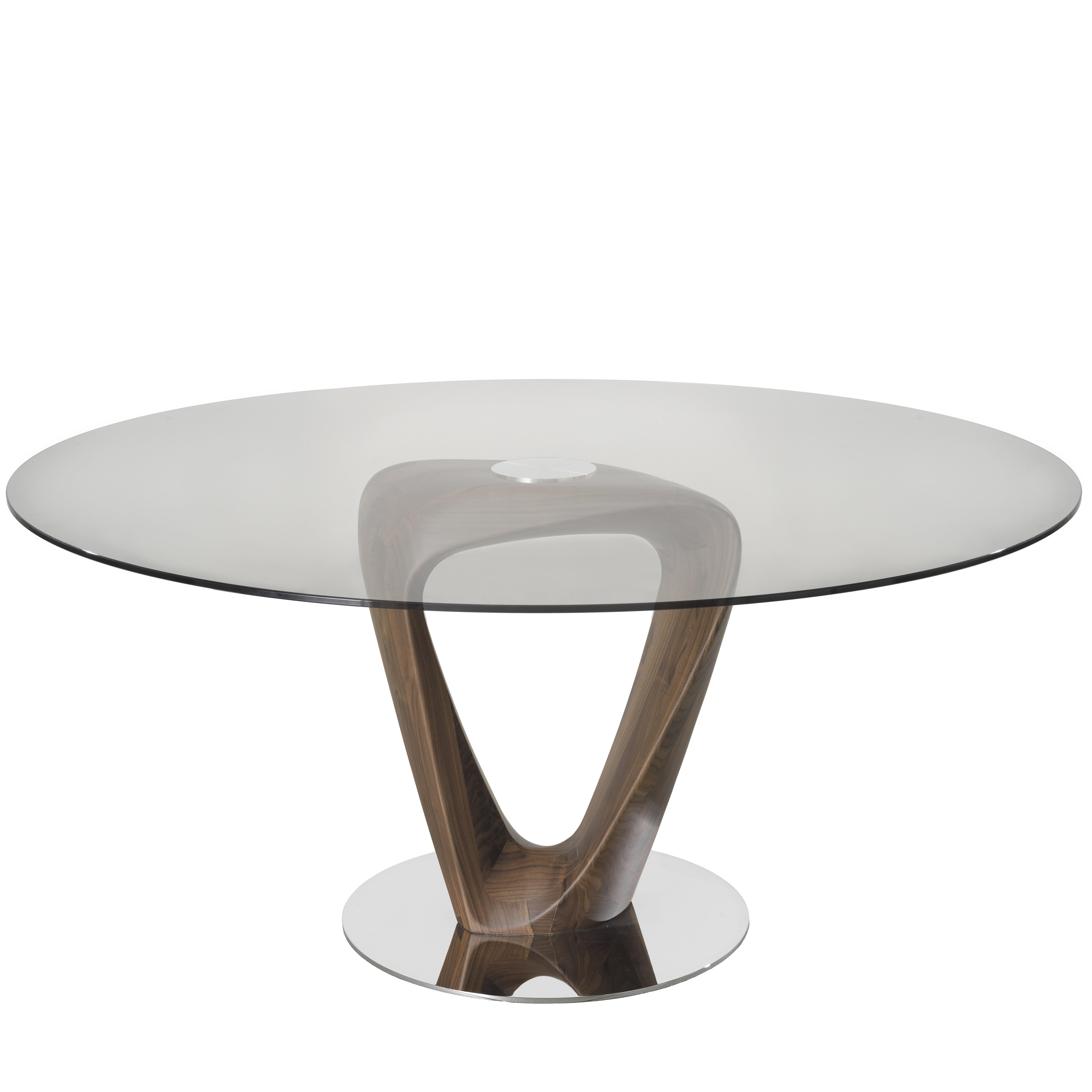 Pacini & Cappellini Mobius Dining Table in Glass by Stefano Bigi For Sale