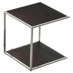 Pacini & Cappellini One Serving Table in Dark Brown Lacquered Glass