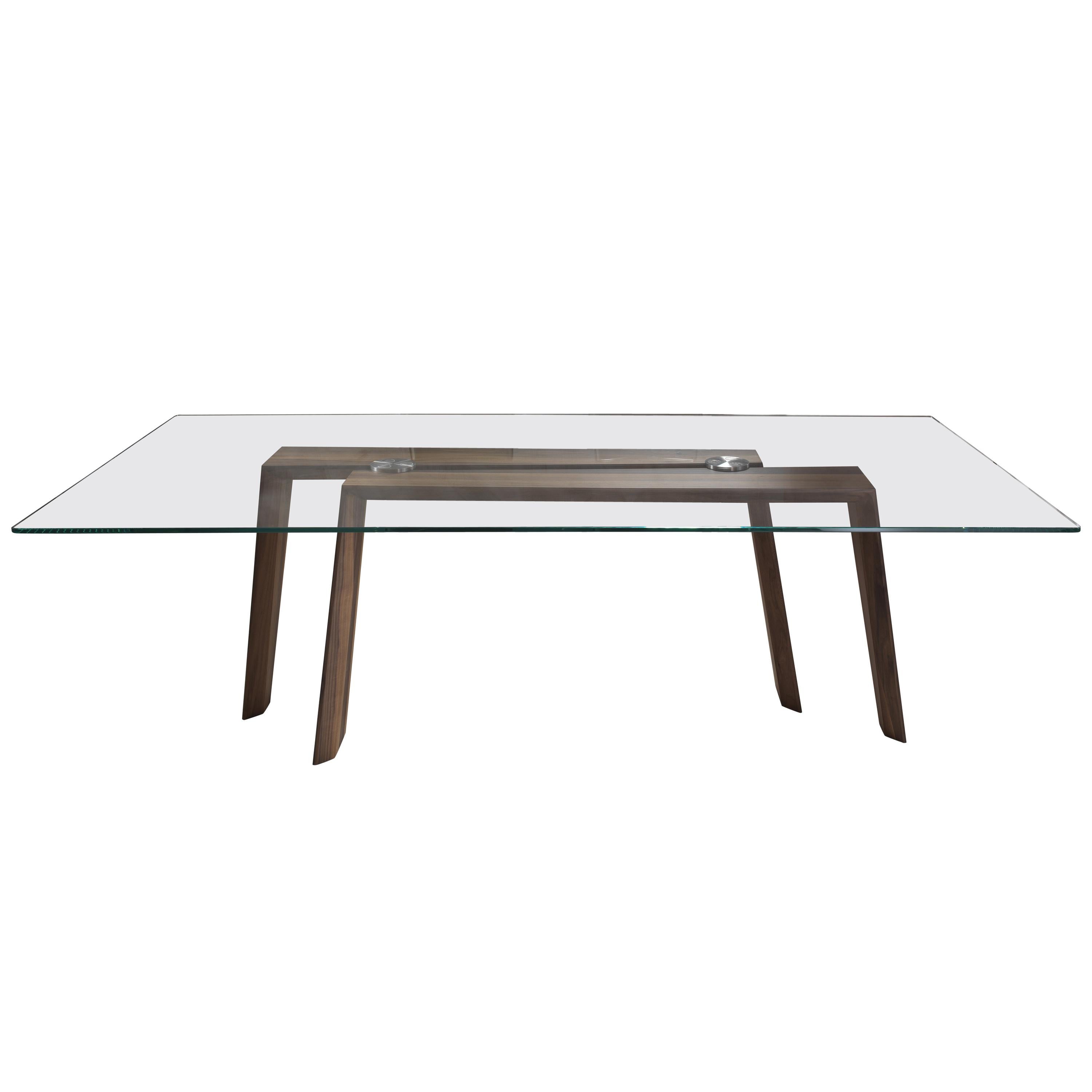 Pacini & Cappellini Ten for Ten Wood Table by Giuliano & Gabriele Cappellettii For Sale