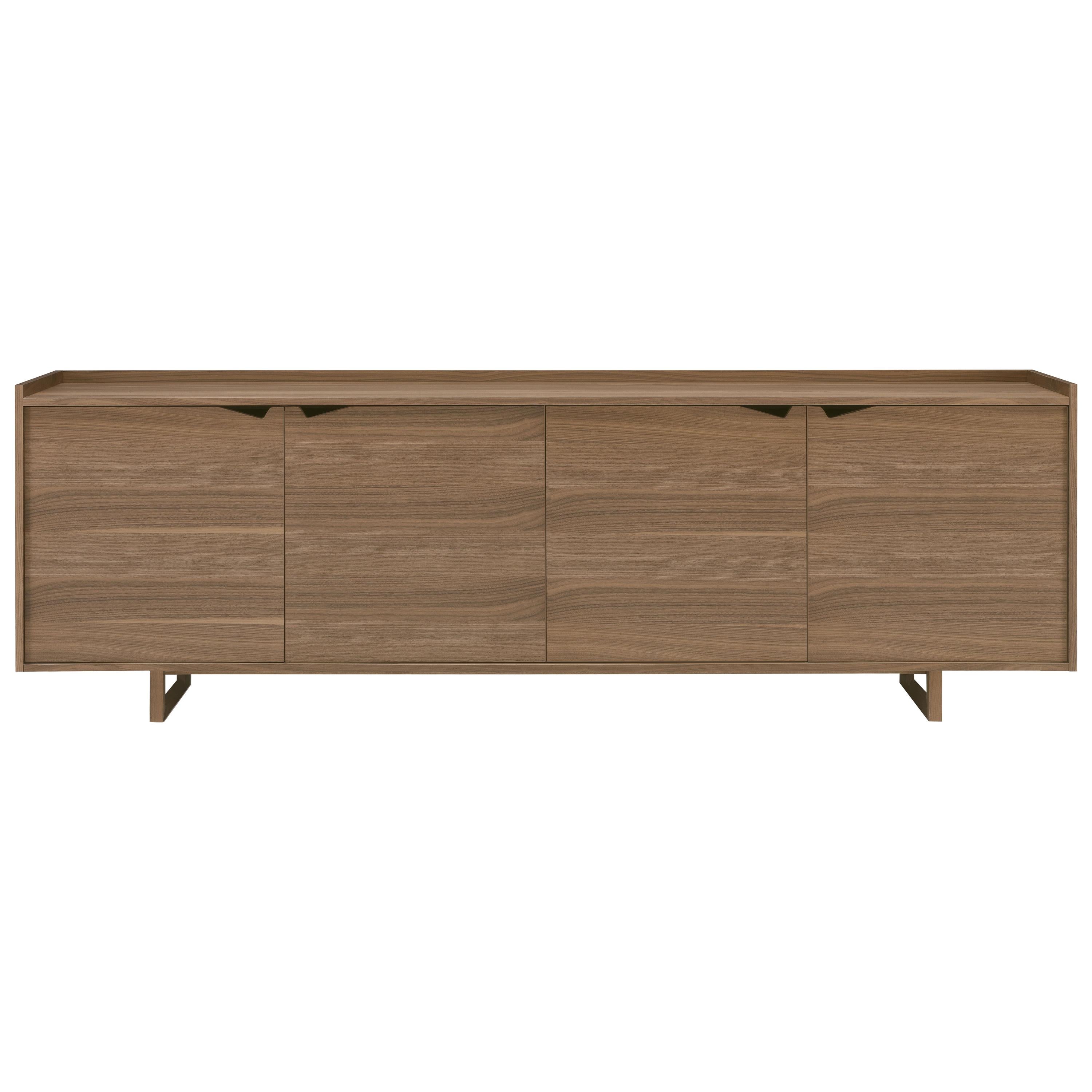 Pacini & Cappellini Wing Cupboard in Veneered Walnut For Sale