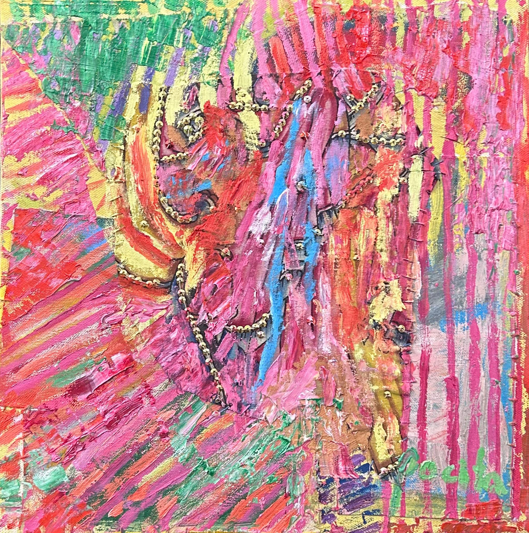Il mattino si è rotto - Olio e tecnica mista su tela - Unico, 2001 - Painting di Pacita Abad