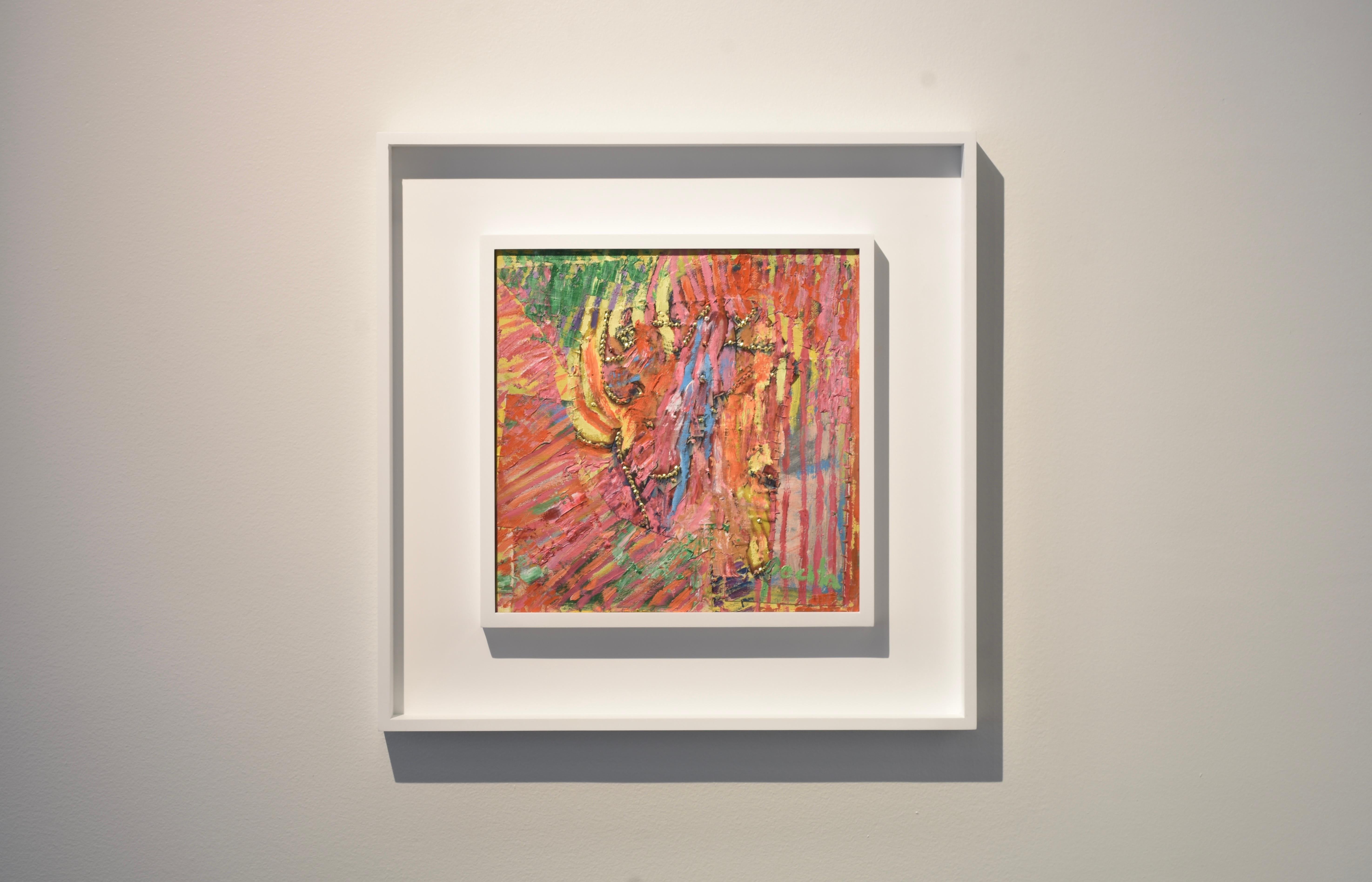 Le matin a brisé - Huile et techniques mixtes sur toile - Unique, 2001 - Gris Landscape Painting par Pacita Abad